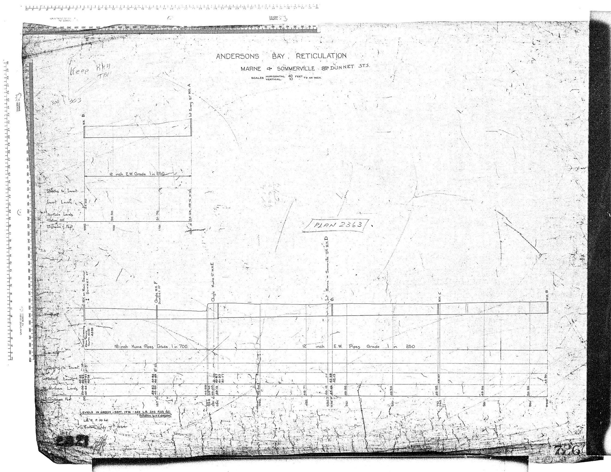 ANDERSONS BAY RETICULATION MARNE &amp; SOMMERVILLE &amp; DUNNET STREETS