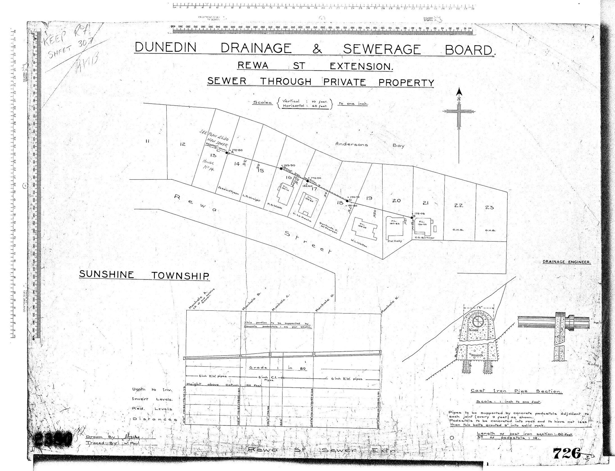 REWA STREET EXTENSION SEWER THROUGH PRIVATE PROPERTY