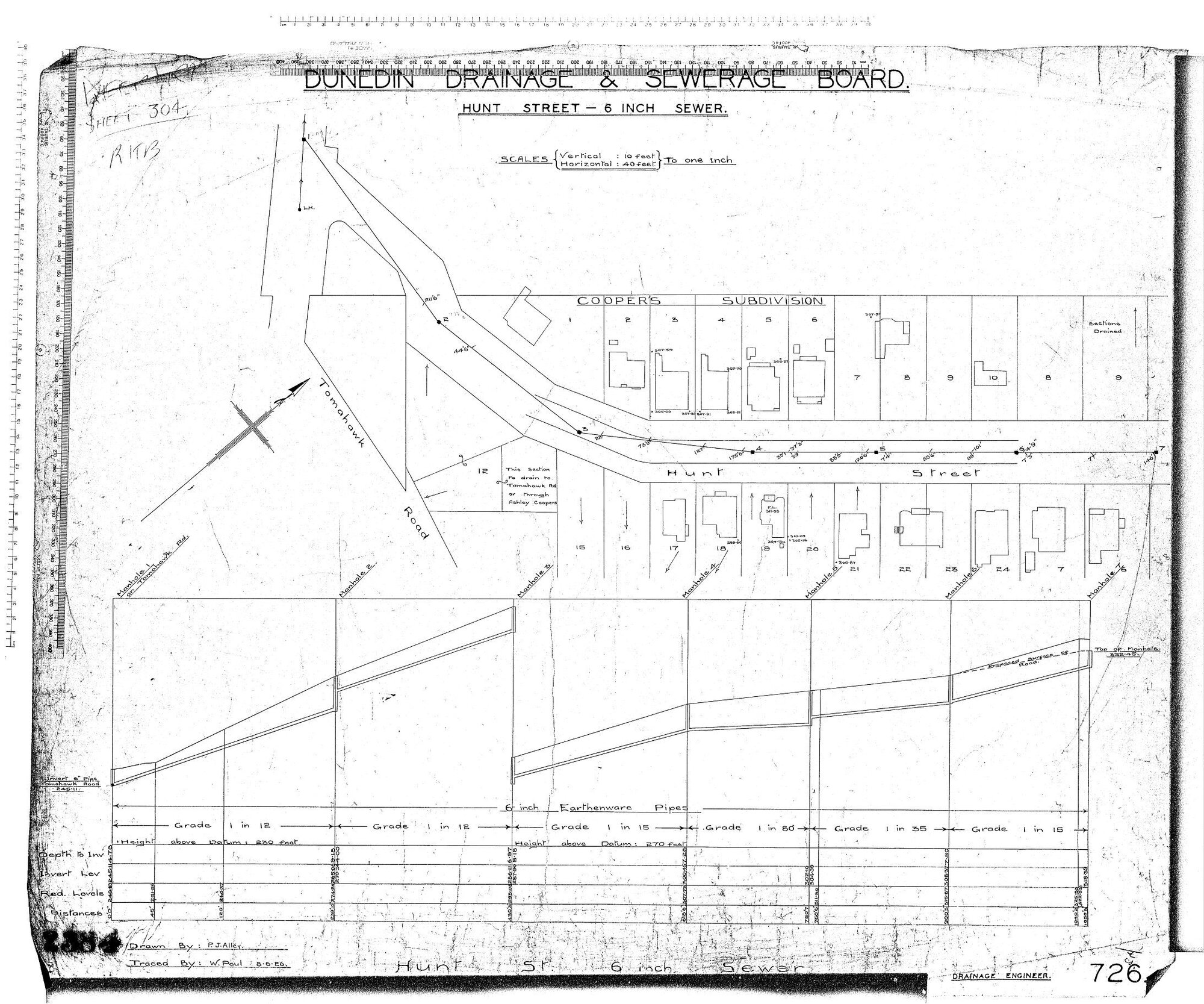 HUNT STREET - 6 INCH SEWER