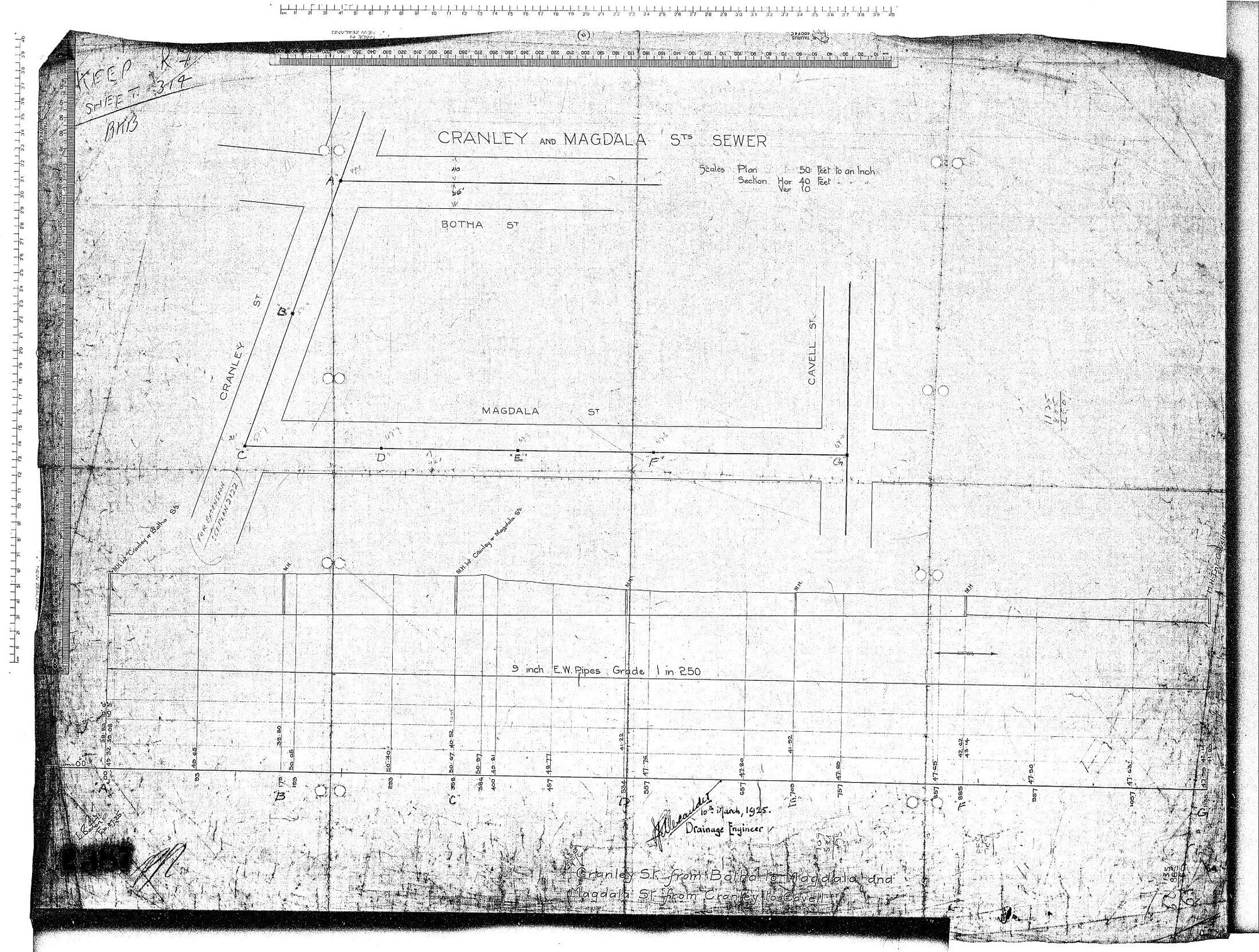 CRANLEY AND MAGDALA STREETS SEWER