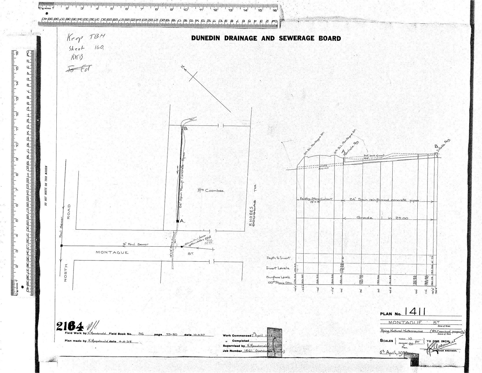MONTAGUE STREET PIPING NATURAL WATERCOURSE (MRS COOMBES' PROPERTY)