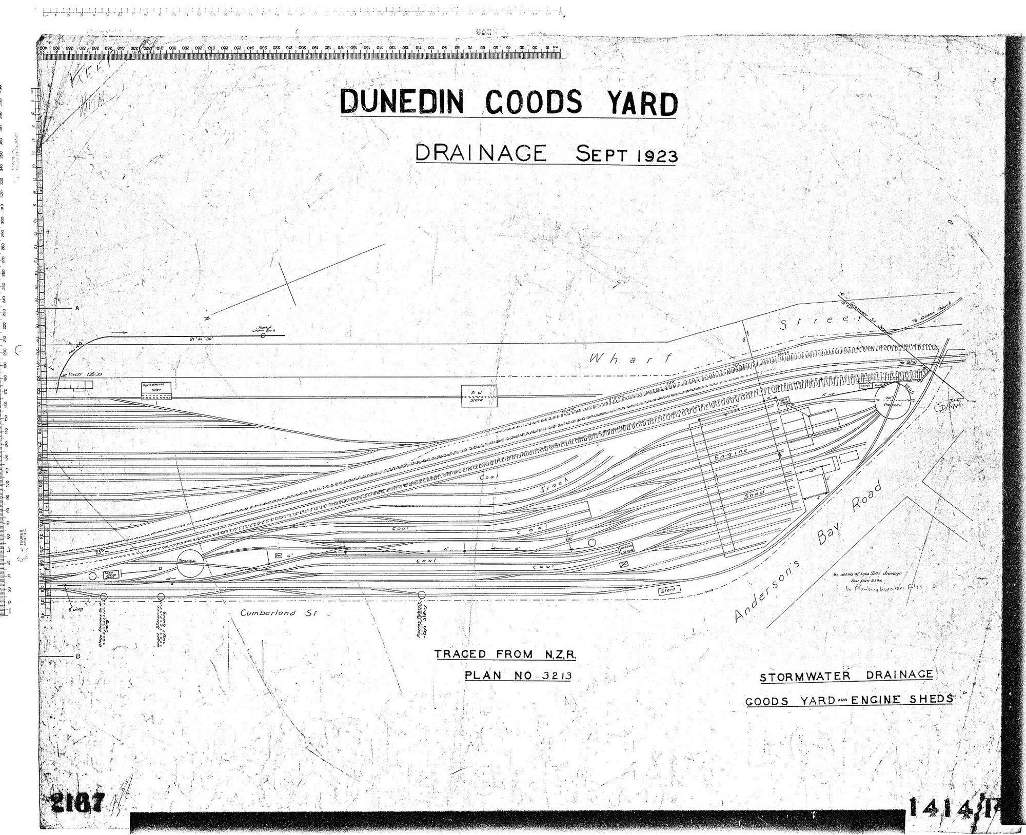 DRAINAGE SEPT 1923 STORMWATER DRAINAGE GOODS YARD - ENGINE SHEDS