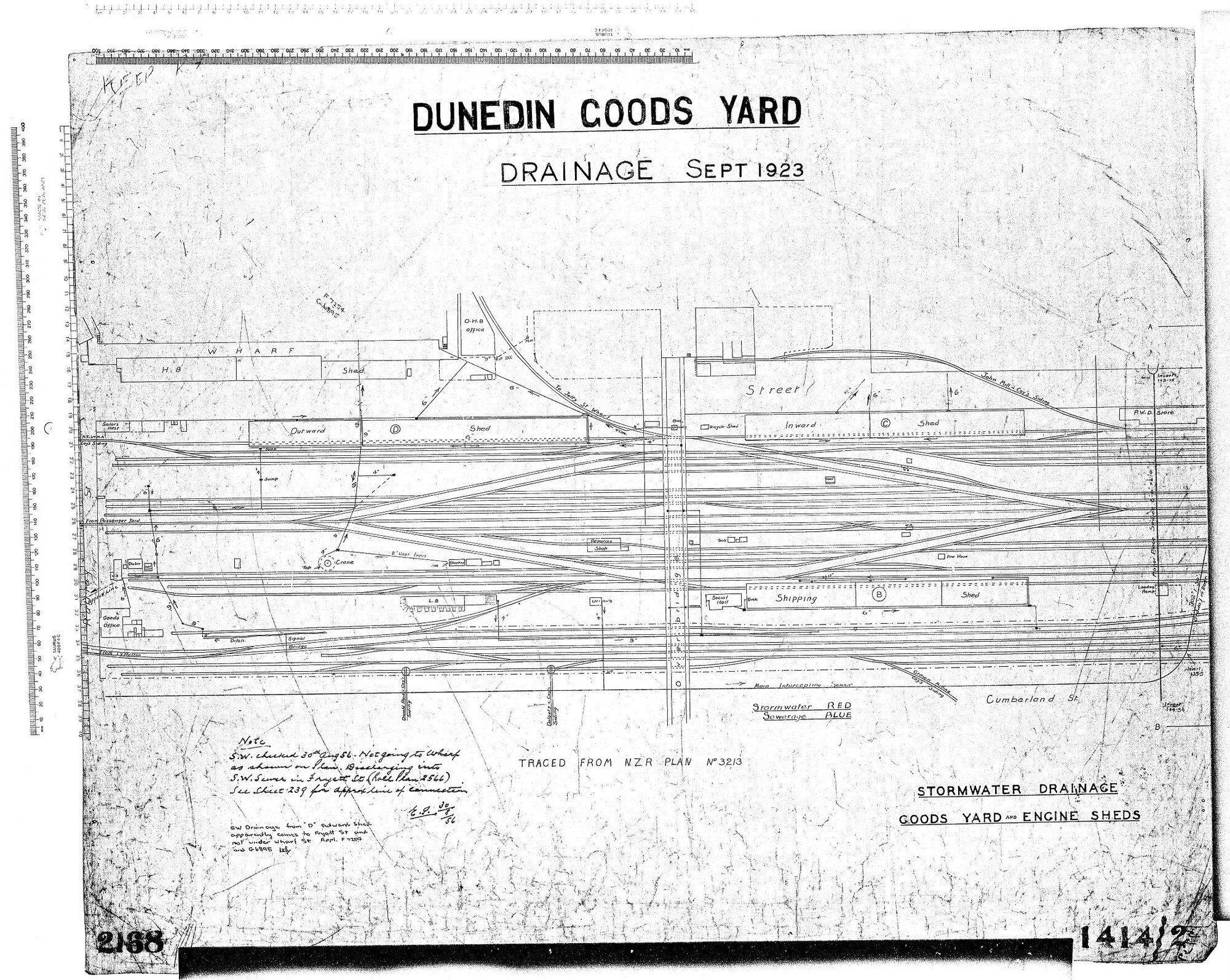 DRAINAGE SEPT 1923 STORMWATER DRAINAGE GOODS YARD - ENGINE SHEDS