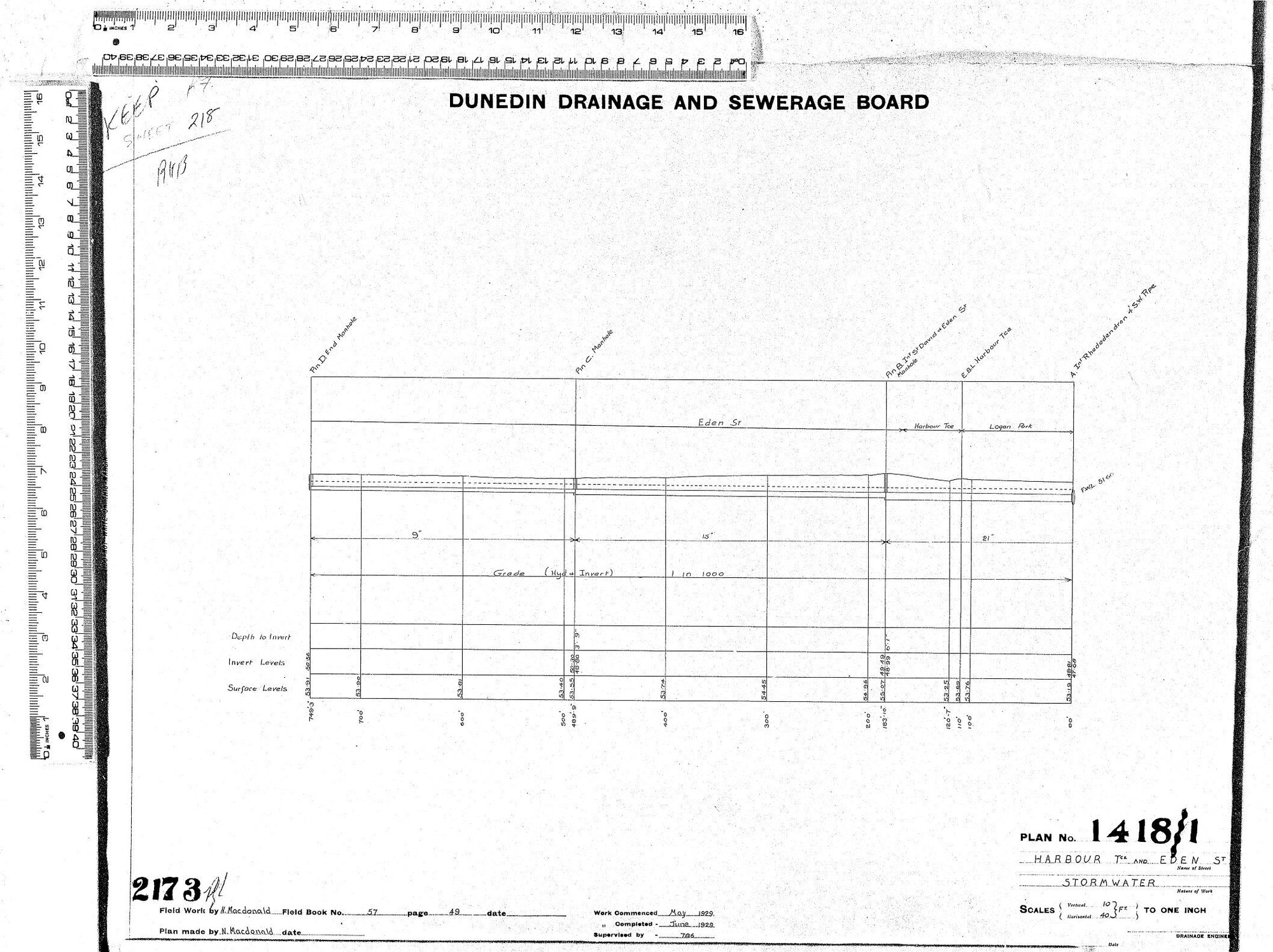 HARBOUR TERACE AND EDEN STREET STORMWATER