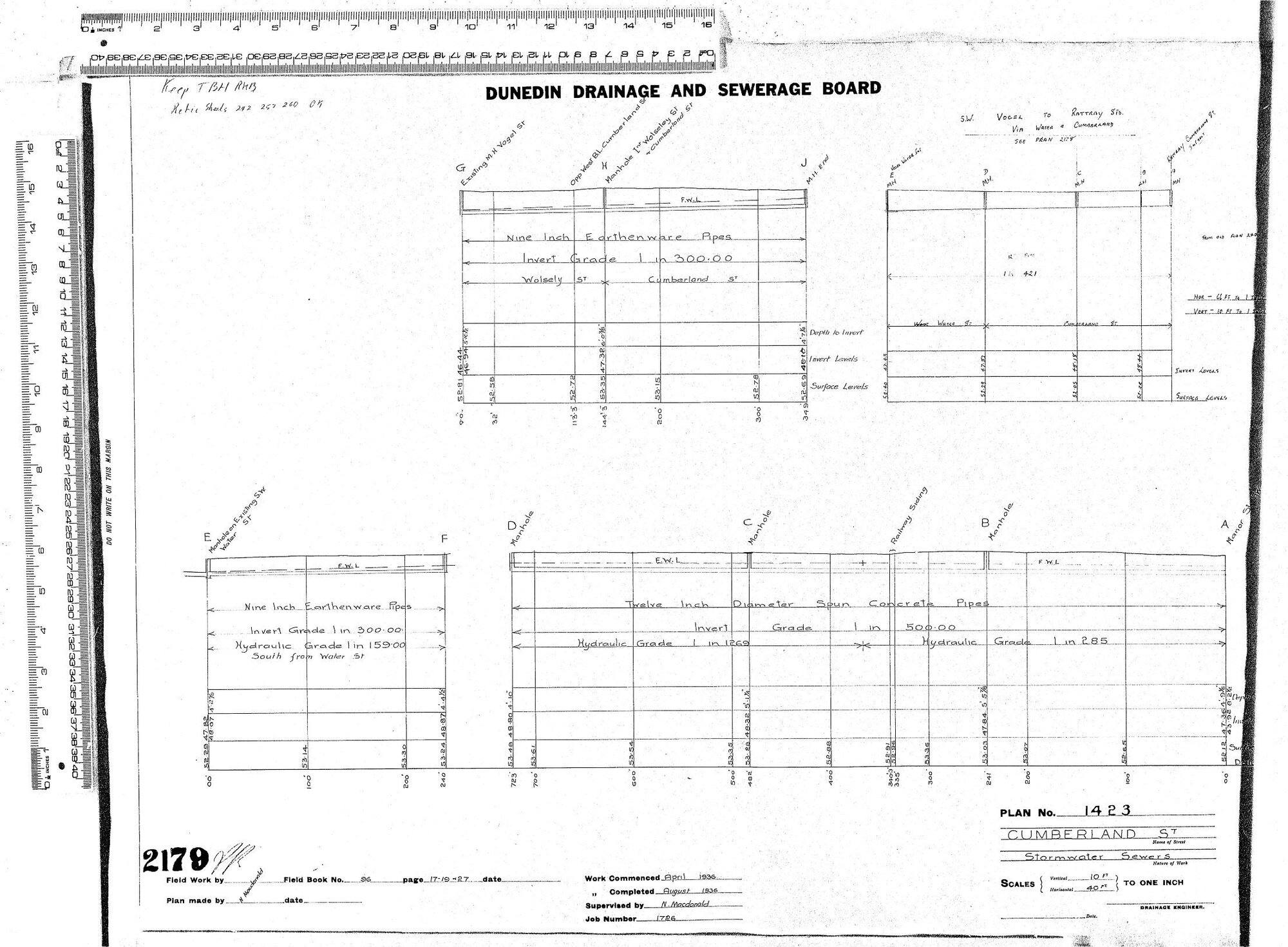 CUMBERLAND STREET STORMWATER SEWERS
