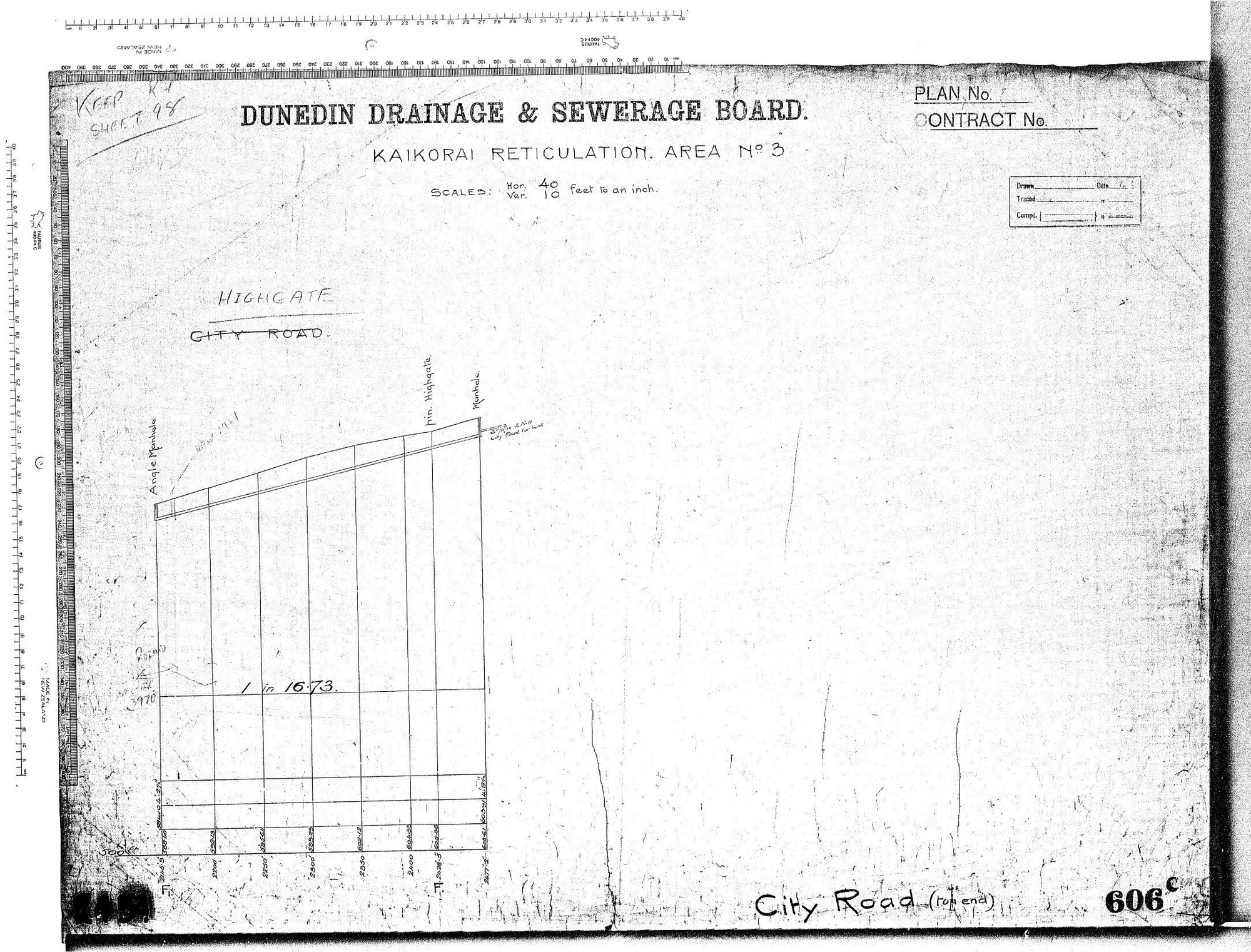 KAIKORAI RETICULATION AREA No.3  CITY ROAD
