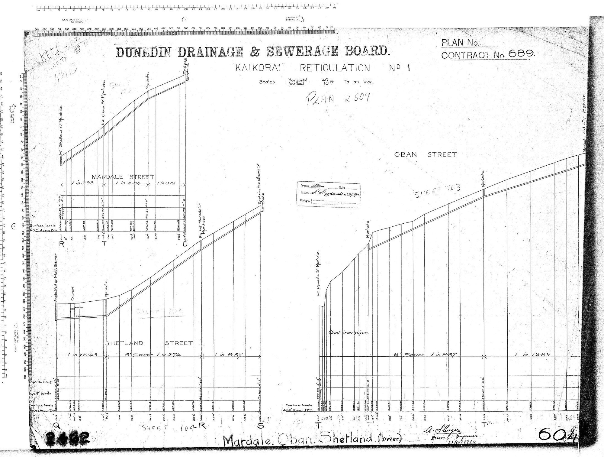 KAIKORAI RETICULATION AREA No.1 MARDALE. OBAN. SHETLAND (LOWER)