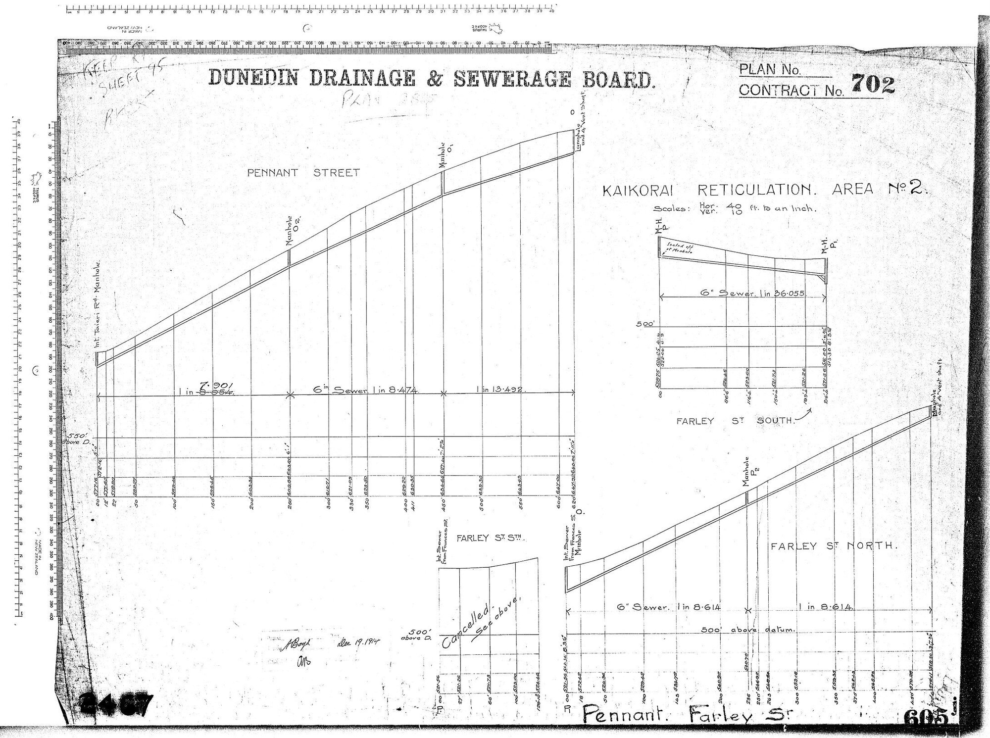 KAIKORAI RETICULATION AREA No.2 PENNANT. FARLEY ST