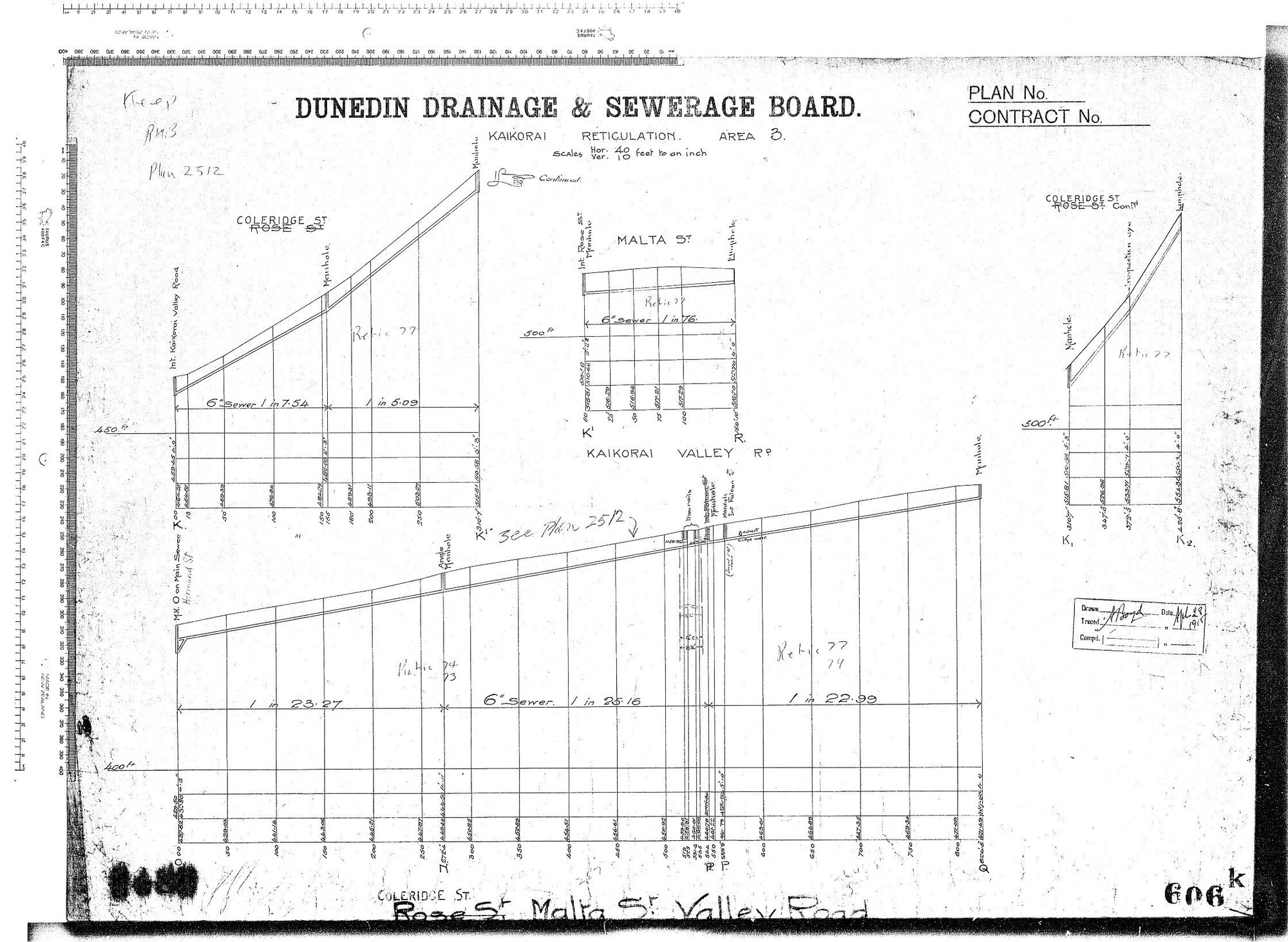 KAIKORAI RETICULATION AREA No.3 ROSE ST. MALTA ST. VALLEY ROAD