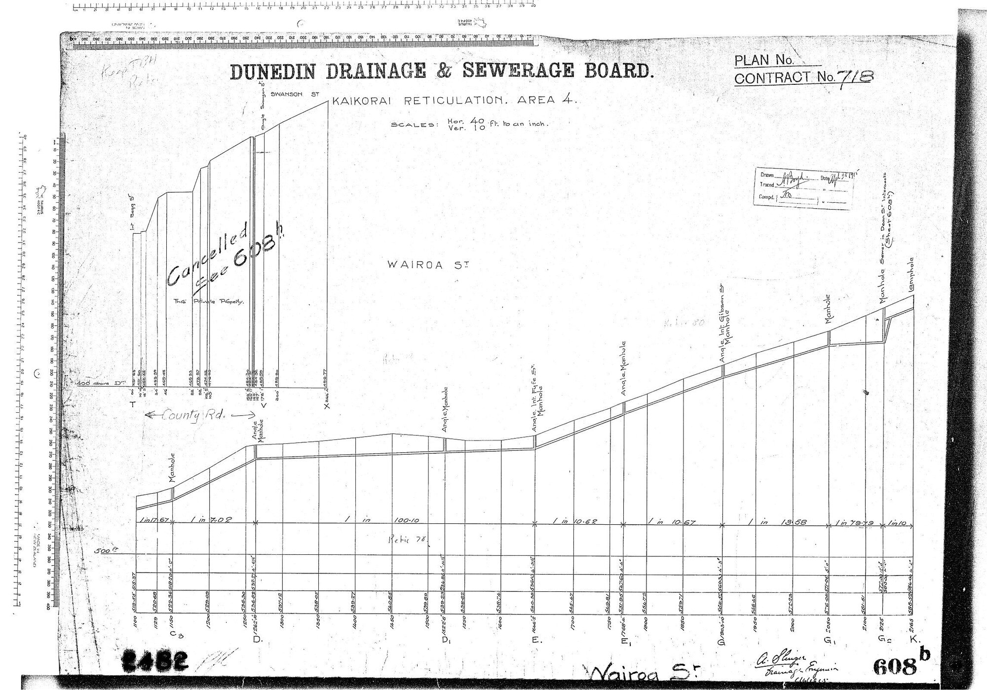 KAIKORAI RETICULATION AREA No.4 WAIROA ST.