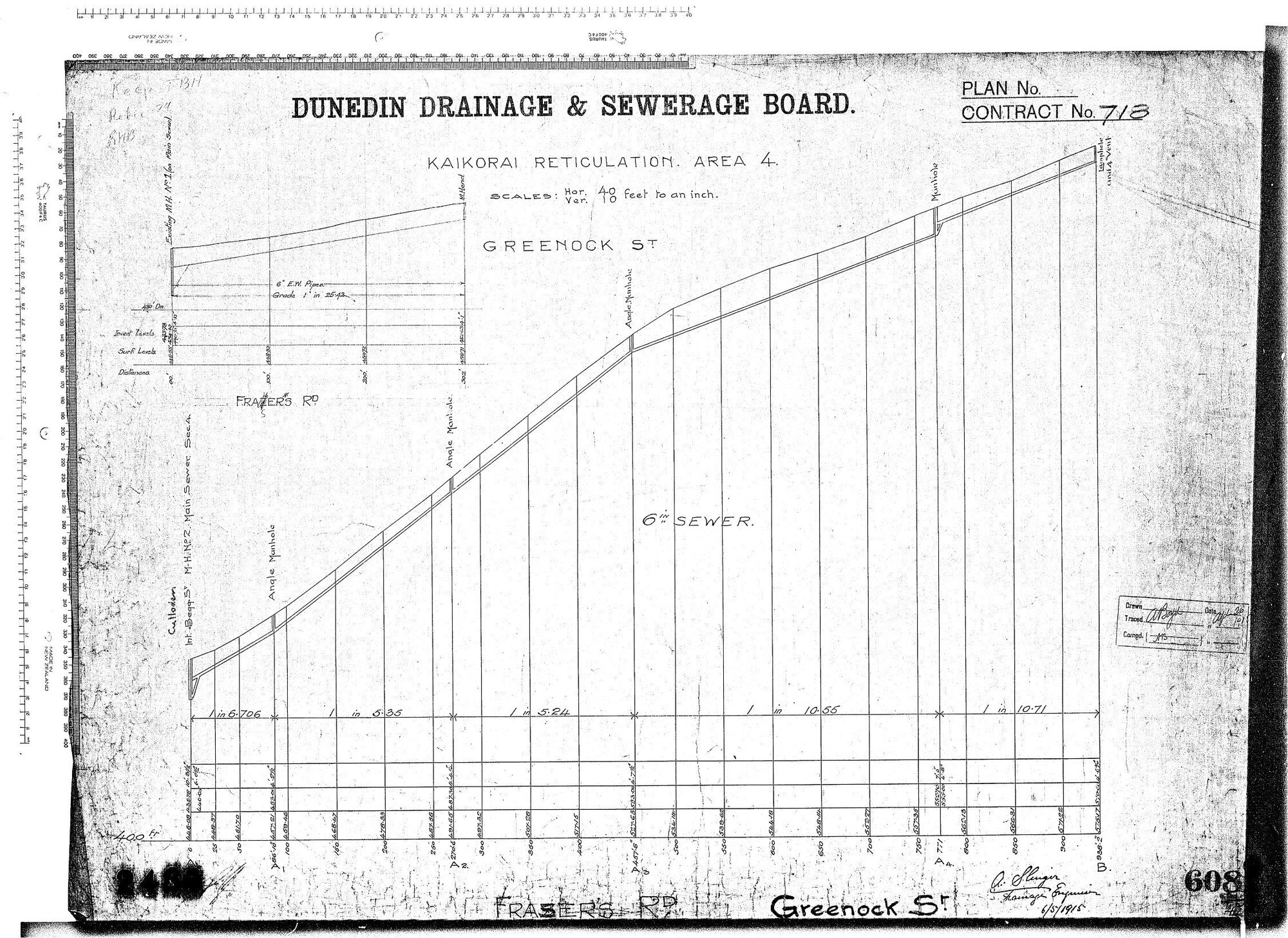 KAIKORAI RETICULATION AREA No.4 GREENOCK ST.