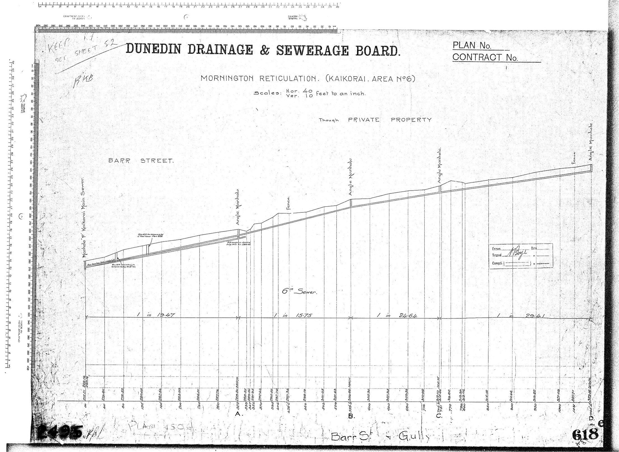MORNINGTON RETICULATION (KAIKORAI AREA No.6) BARR ST &amp; GULLY