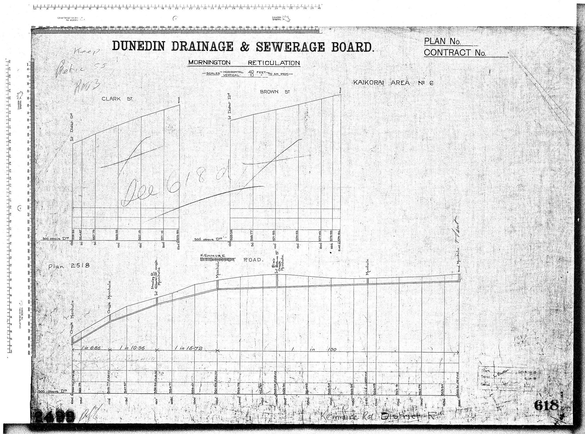MORNINGTON RETICULATION (KAIKORAI AREA No.6) KENMURE RD. DISTRICT RD.