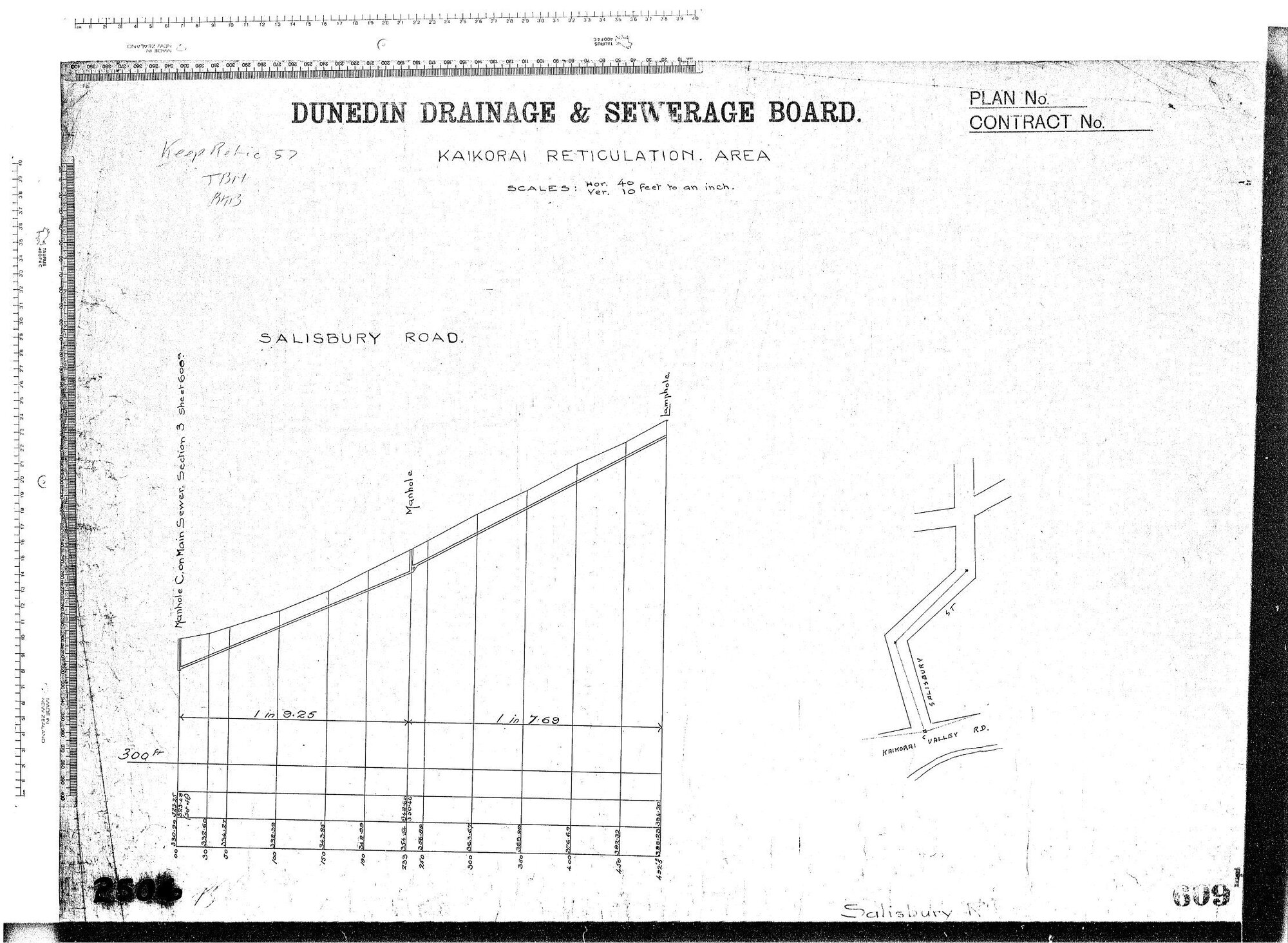 KAIKORAI RETICULATION AREA SALISBURY ROAD