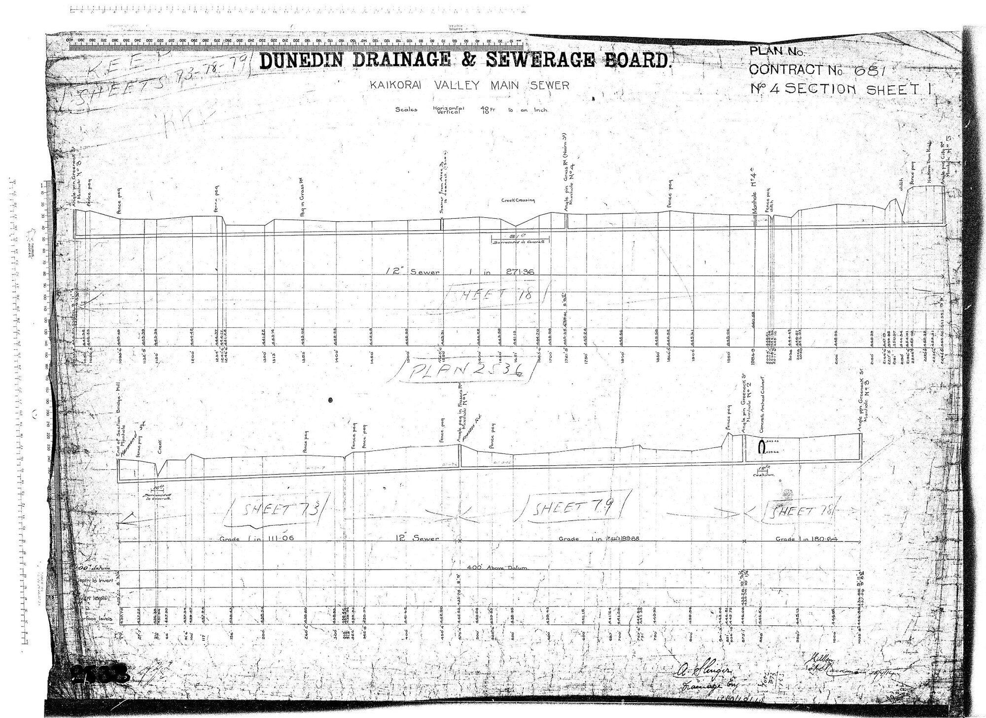 KAIKORAI VALLEY MAIN SEWER
