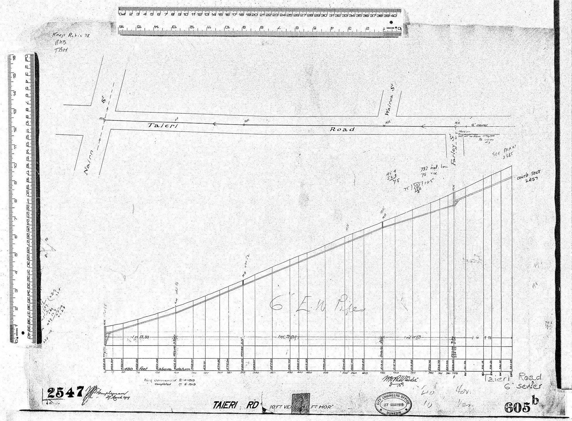 TAIERI ROAD 6" SEWER