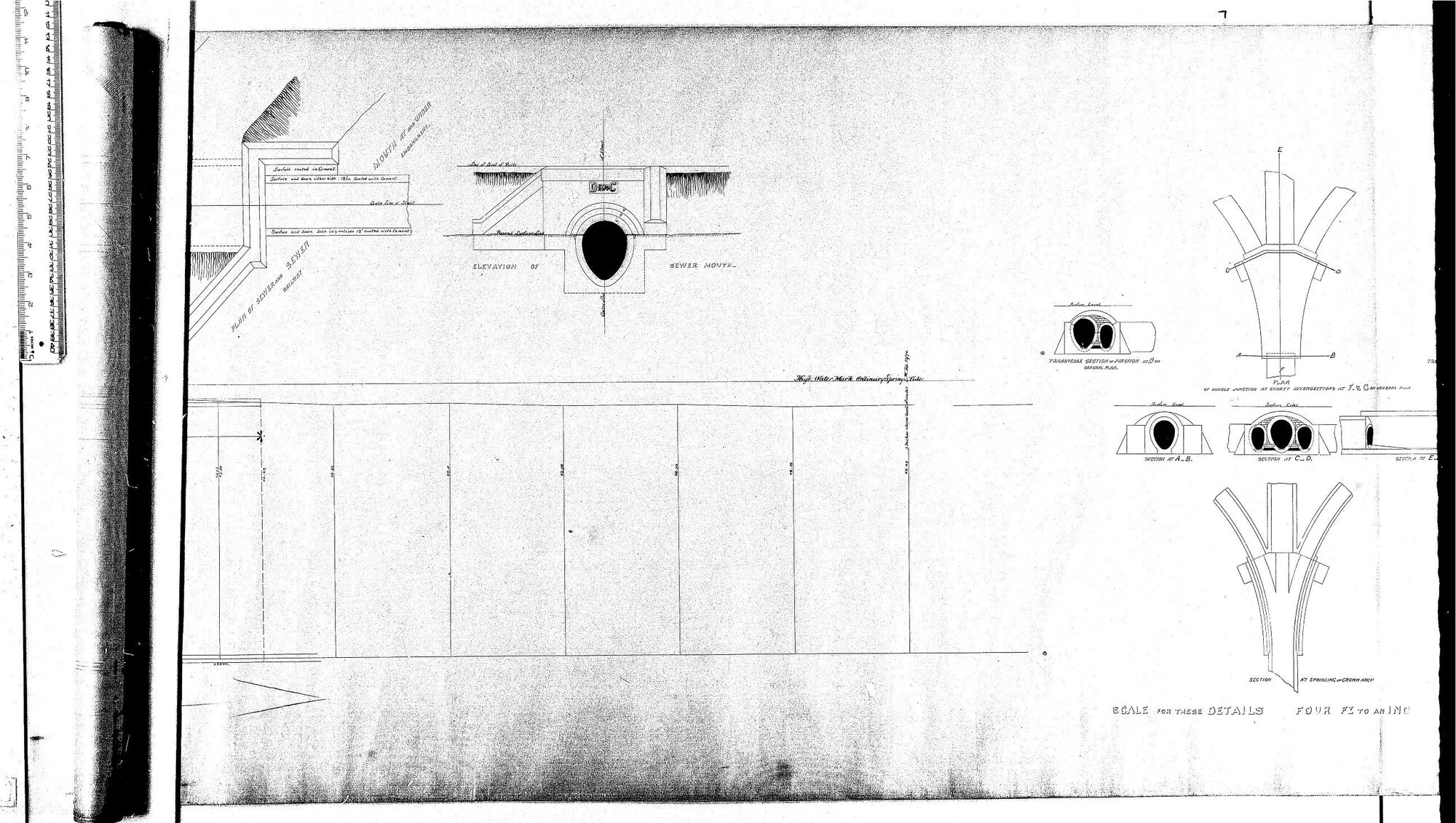 PLAN AND LONGITUDINAL SECTION ST ANDREW STREET SEWER