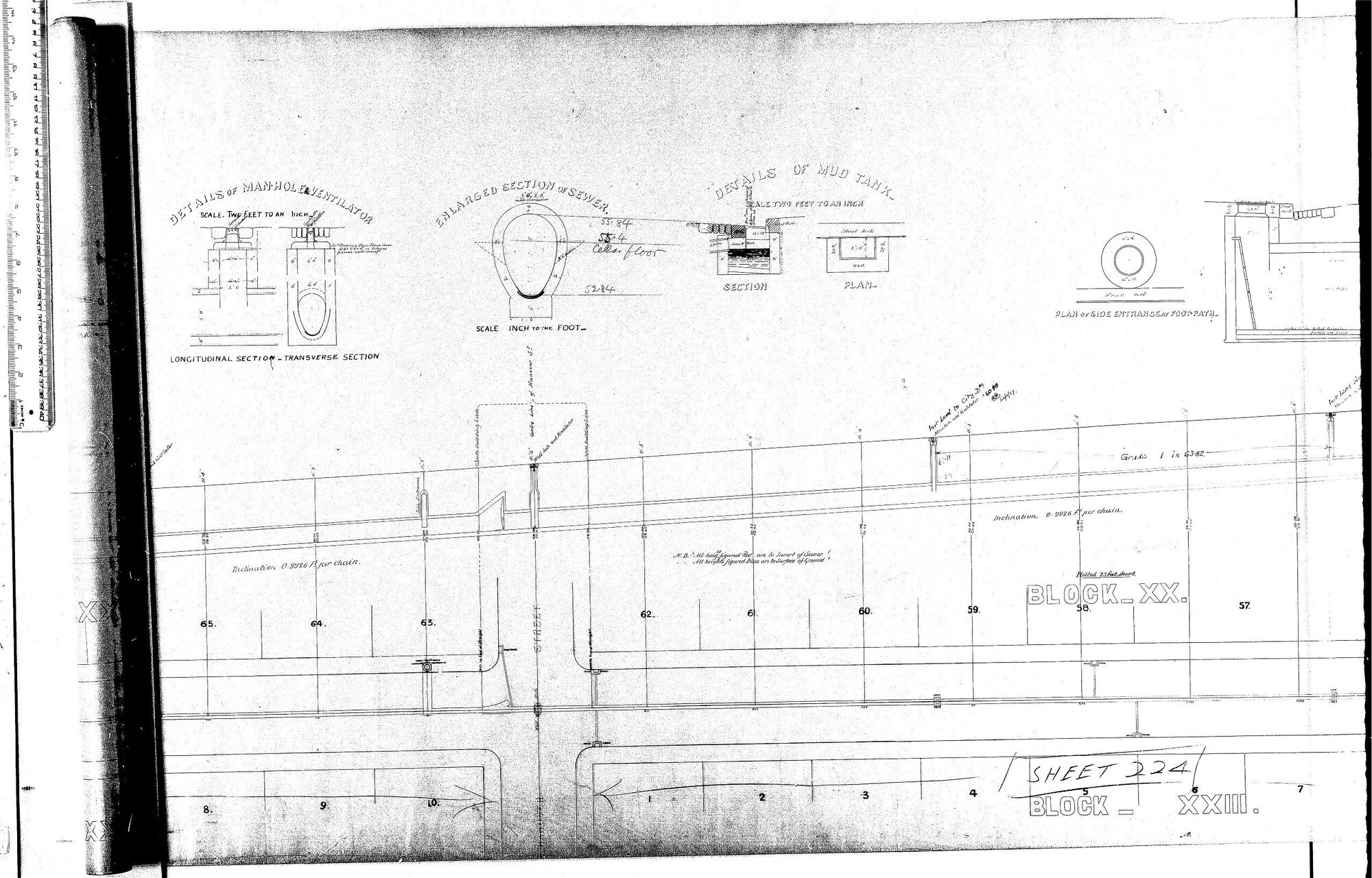 GEORGE ST SEWER DETAILS