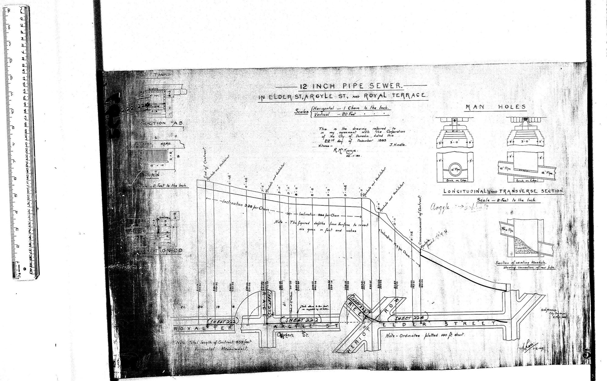 12 INCH PIPE SEWER IN ELDER STREET, ARGYLE STREET AND ROYAL TERRACE