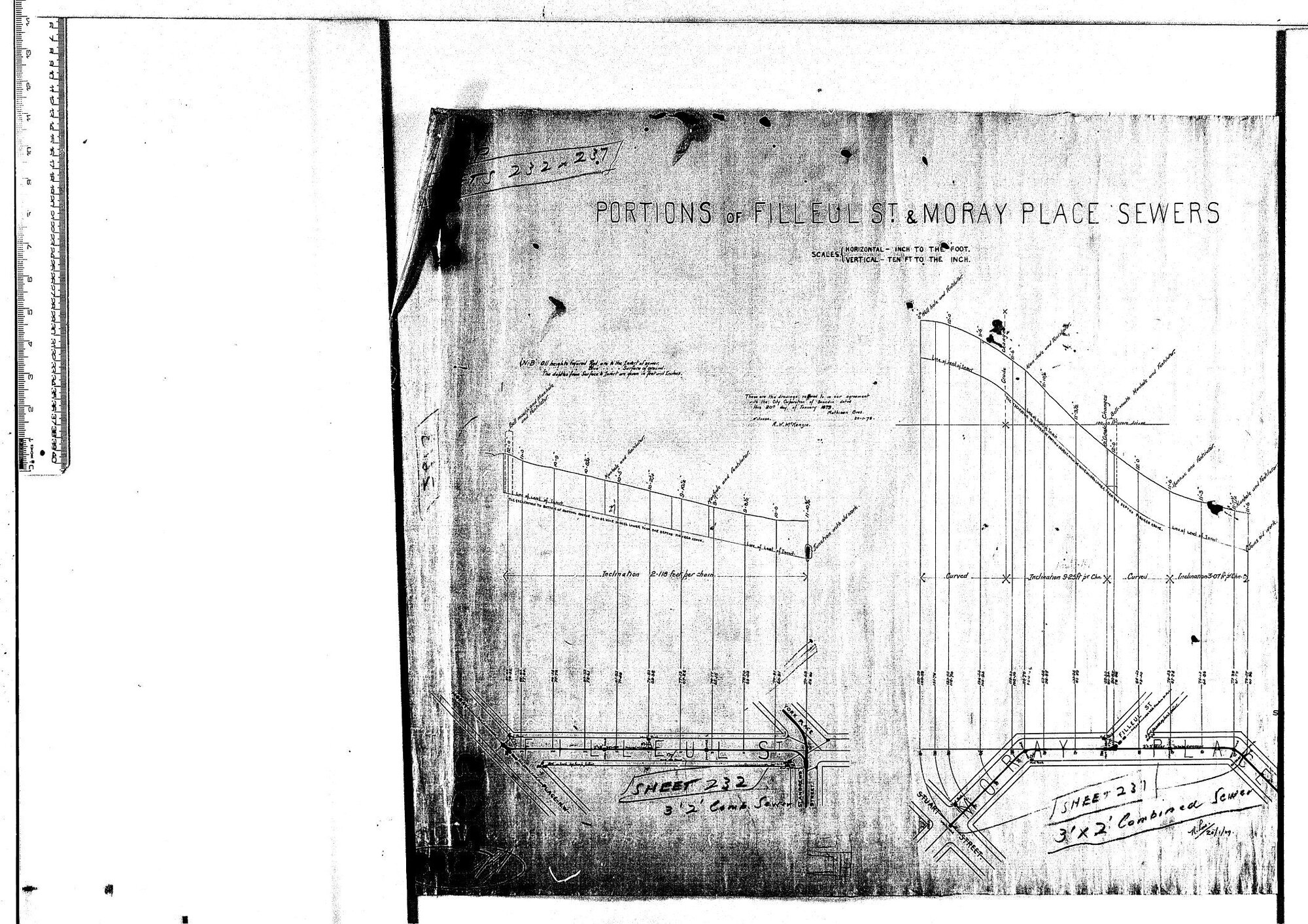 PORTIONS OF FILLUEL STREET &amp; MORAY PLACE SEWERS