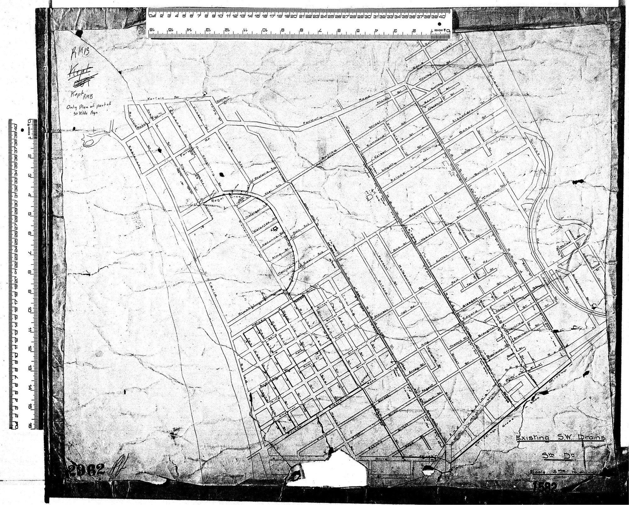 EXISTING S.W. DRAINS STH.DN.