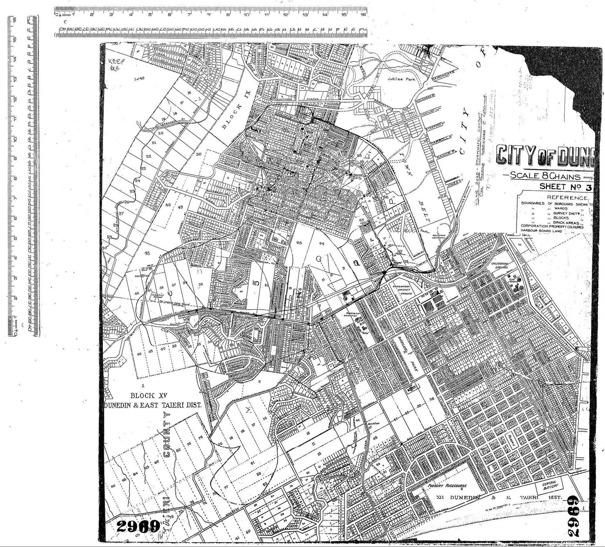 SCALE 8 CHAINSDUNEDIN AND EAST TAIERI DIST