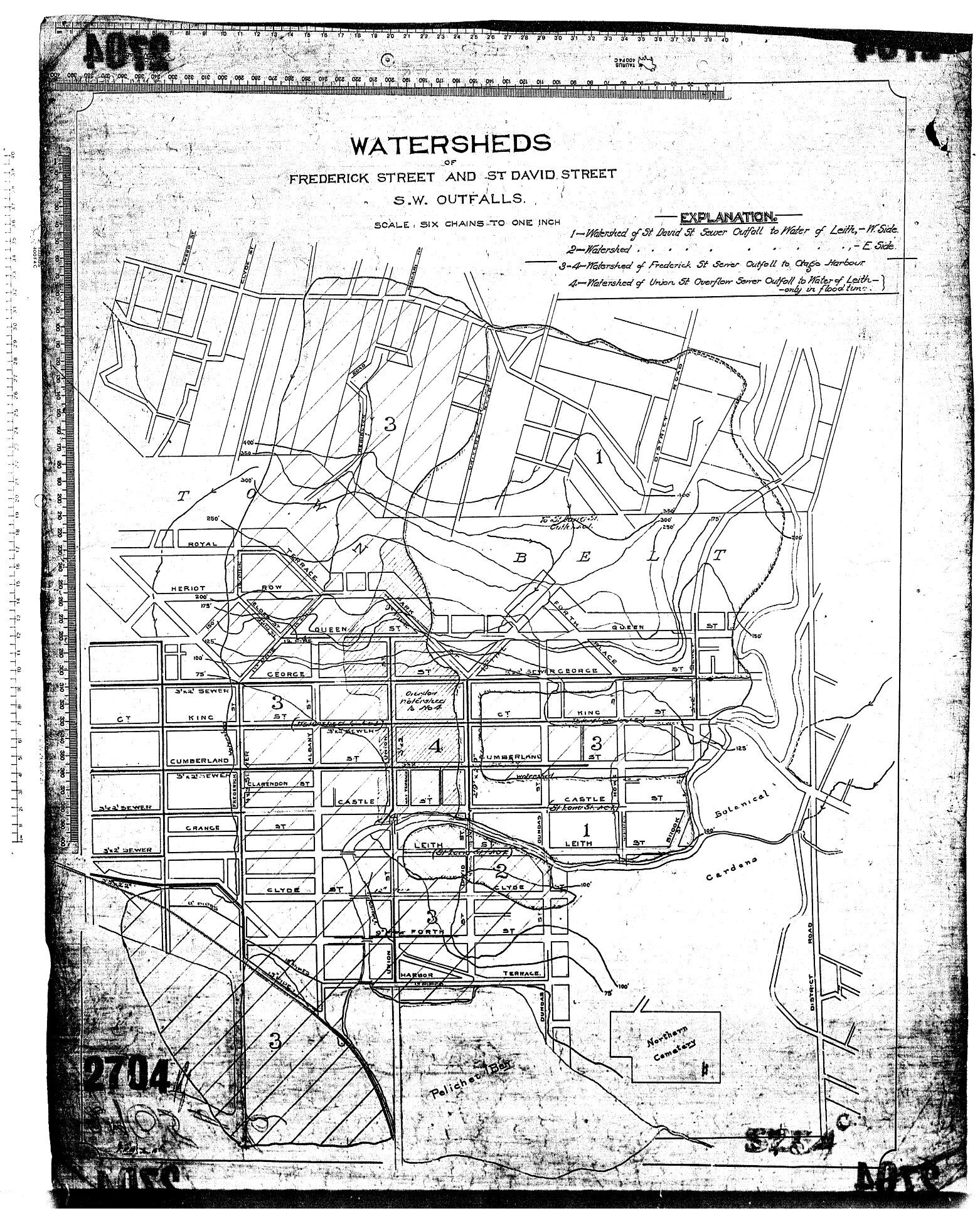 WATERSHEDS OF FREDERICK STREET AND ST DAVID STREET S.W. OUTFALLS