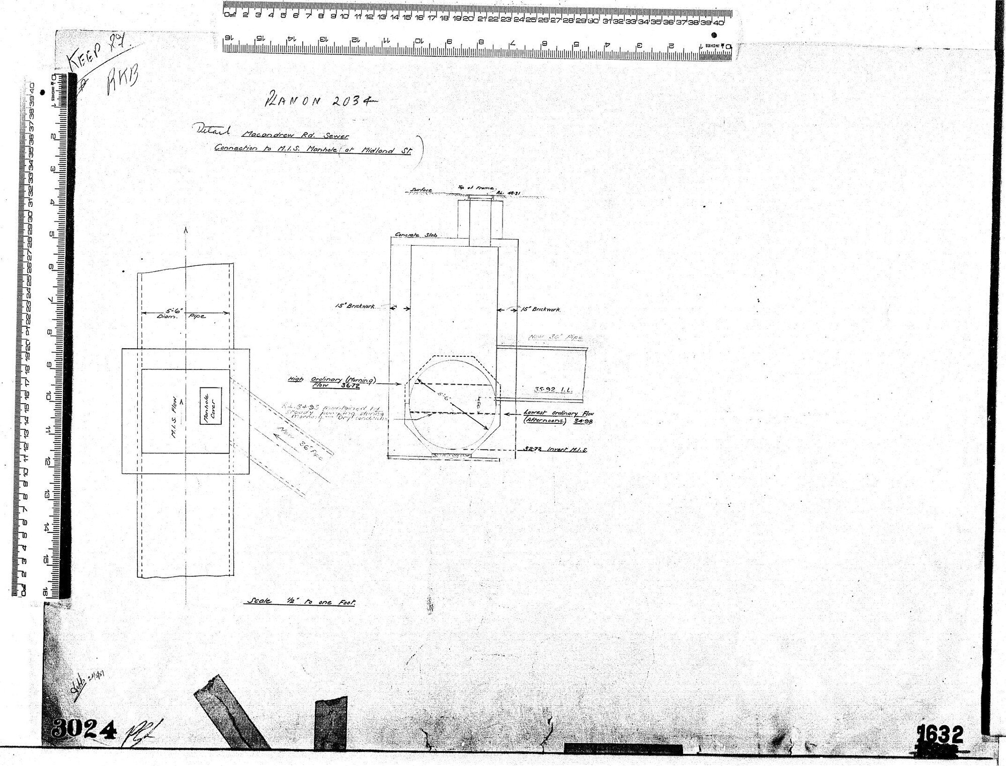 MCANDREW RD SEWER CONNECTION TO M.I.S. MANHOLE (AT MAITLAND ST.)