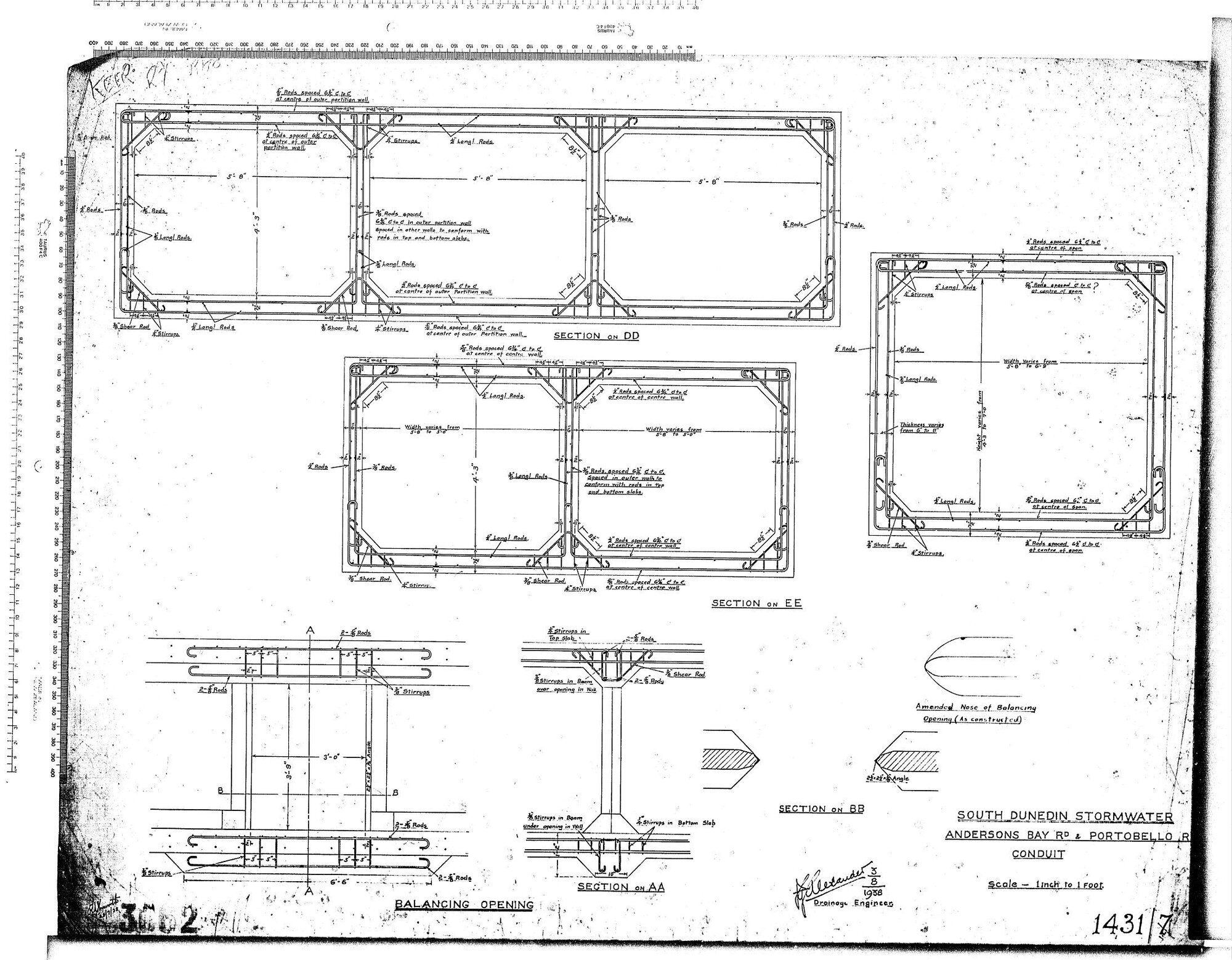 ANDERSON'S BAY ROAD &amp; PORTOBELLO ROAD CONDUIT