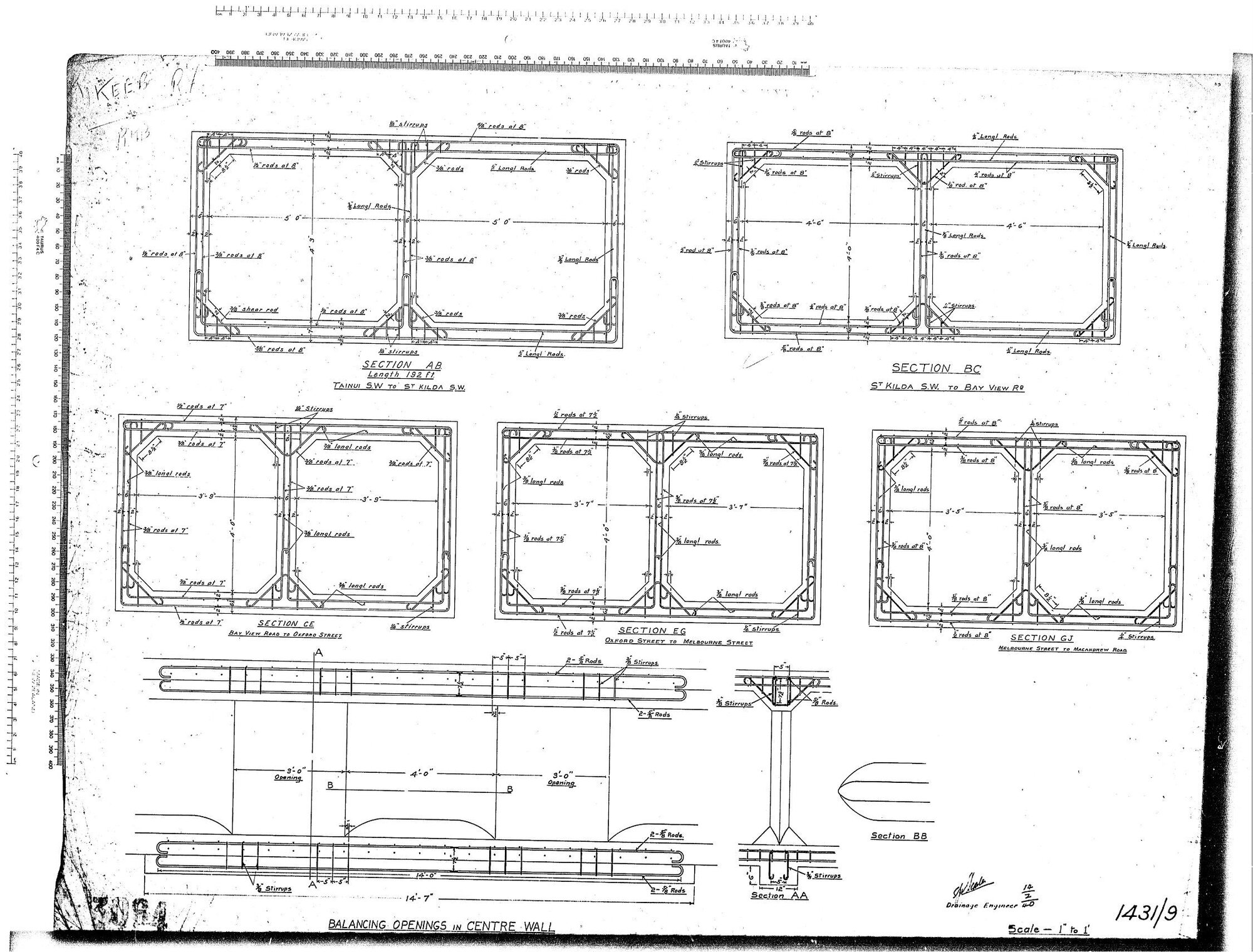 BALANCING OPENINGS IN CENTRE WALL