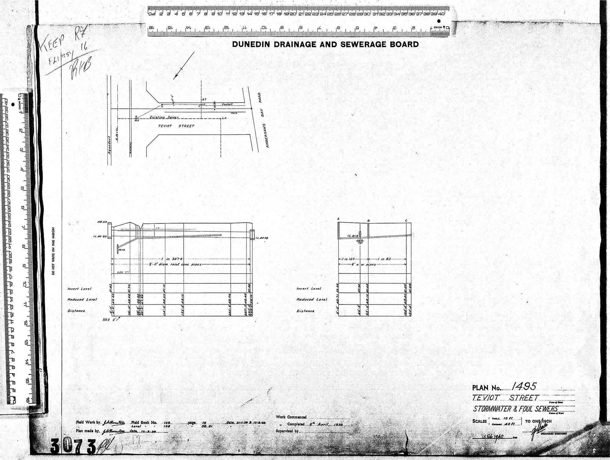 TEVOIT STREET &ndash; STORMWATER &amp; FOUL SEWERS