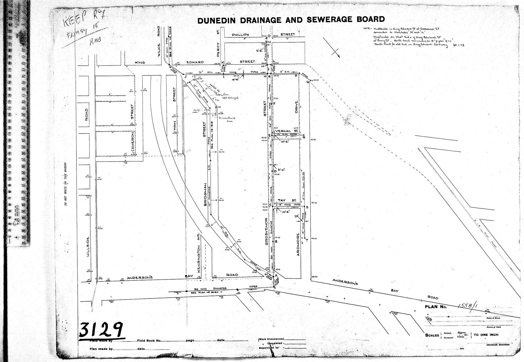 KING EDWARD STREET, ANDERSONS BAY ROAD STORMWATER