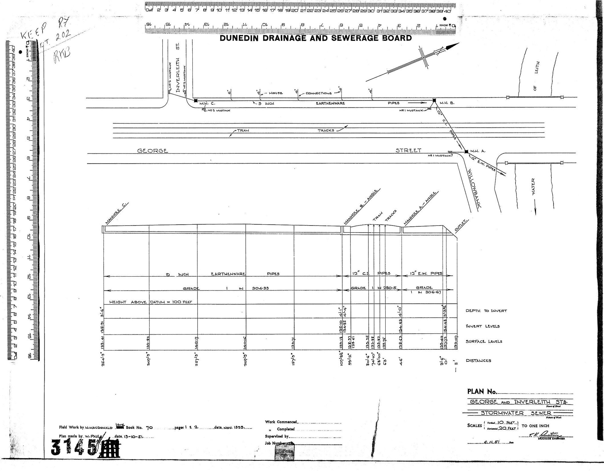 GEORGE AND INVERLEITH STS. STORMWATER SEWER