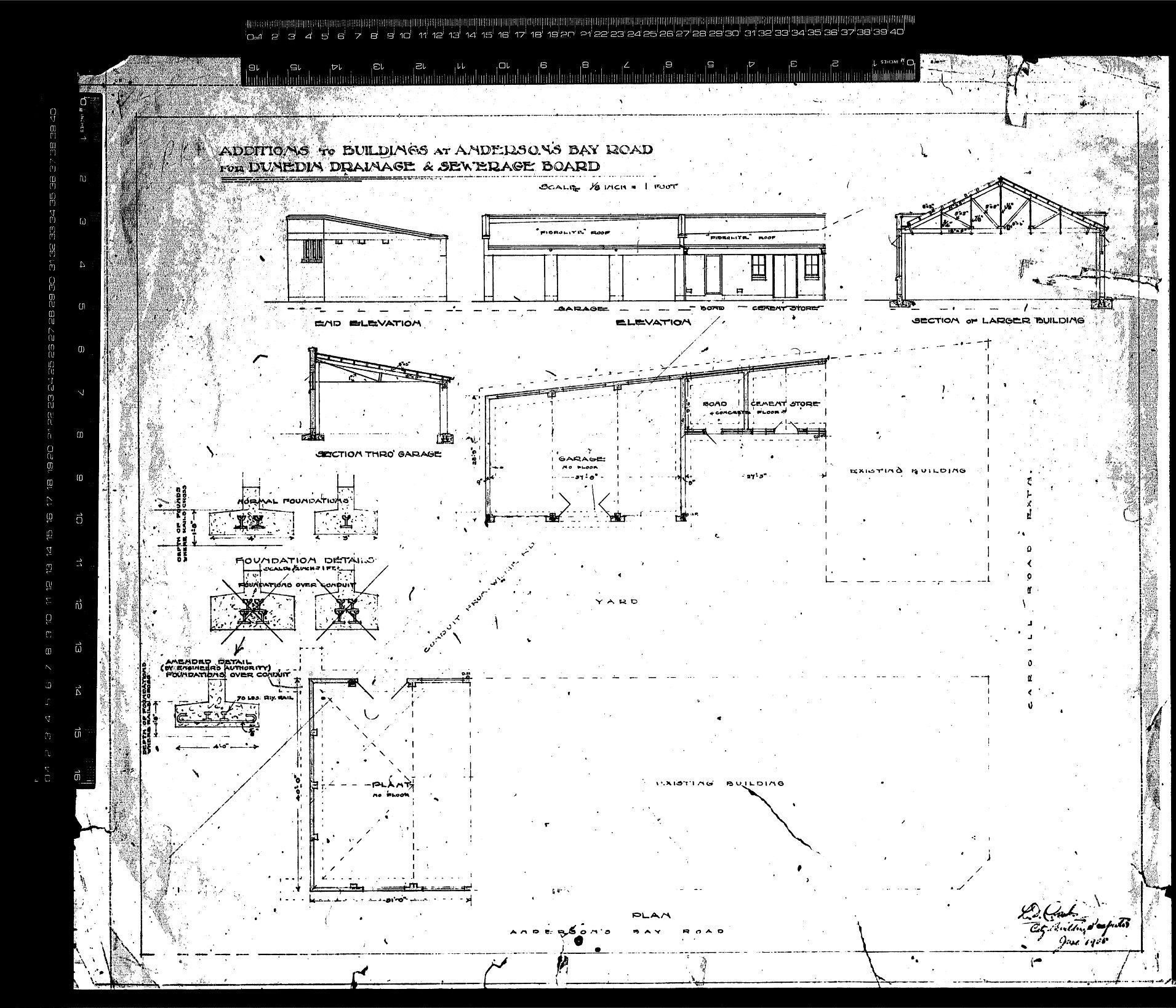 ADDITIONS TO BUILDING AT ANDERSON'S BAY ROAD