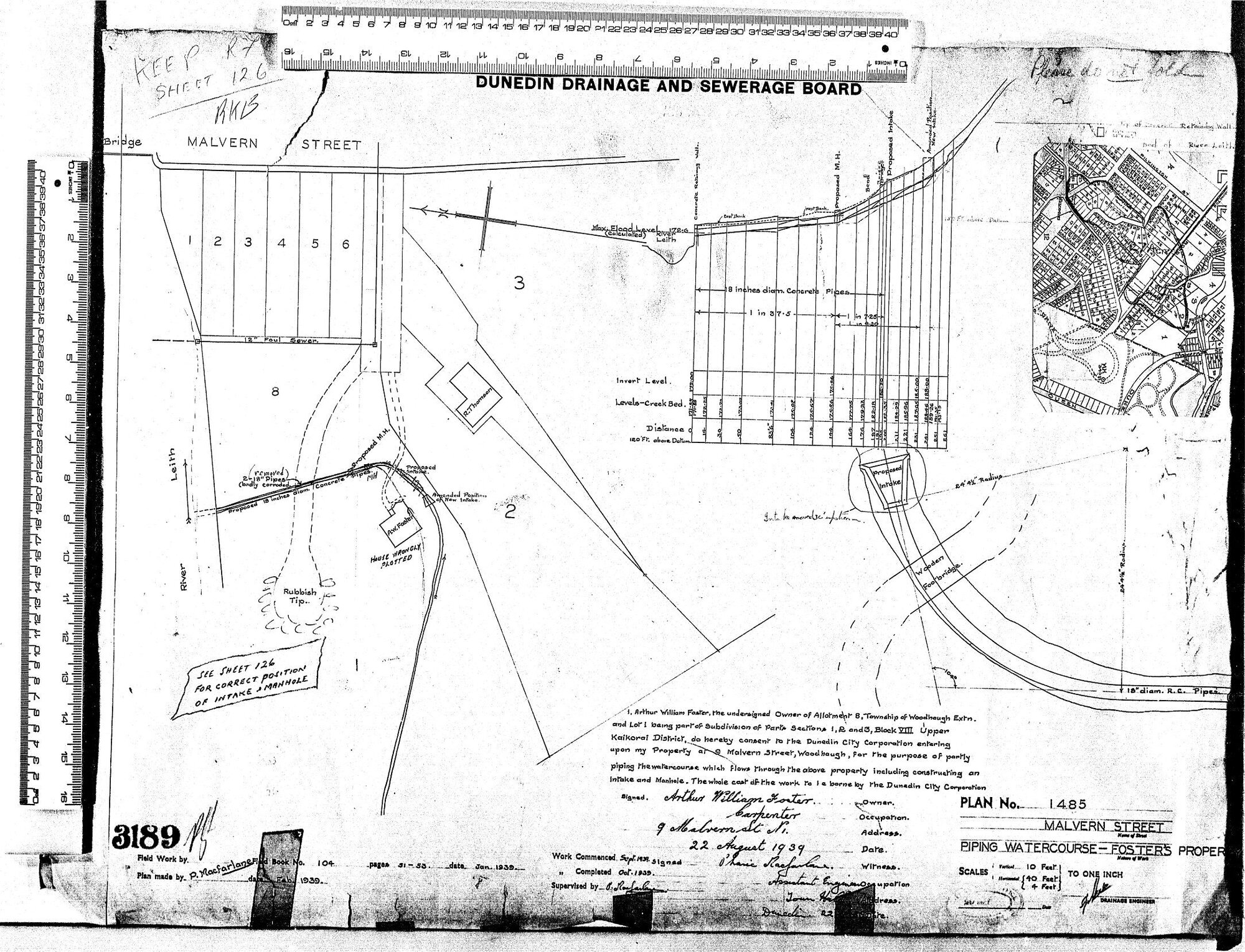 MALVERN STREET &ndash; PIPING WATERCOURSE &ndash; FOSTERS PROPER