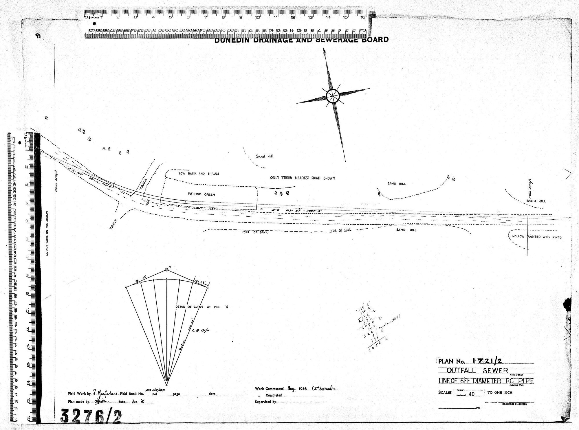 OUTFALL SEWER - LINE OF 6 FT. DIAMETER RC PIPE