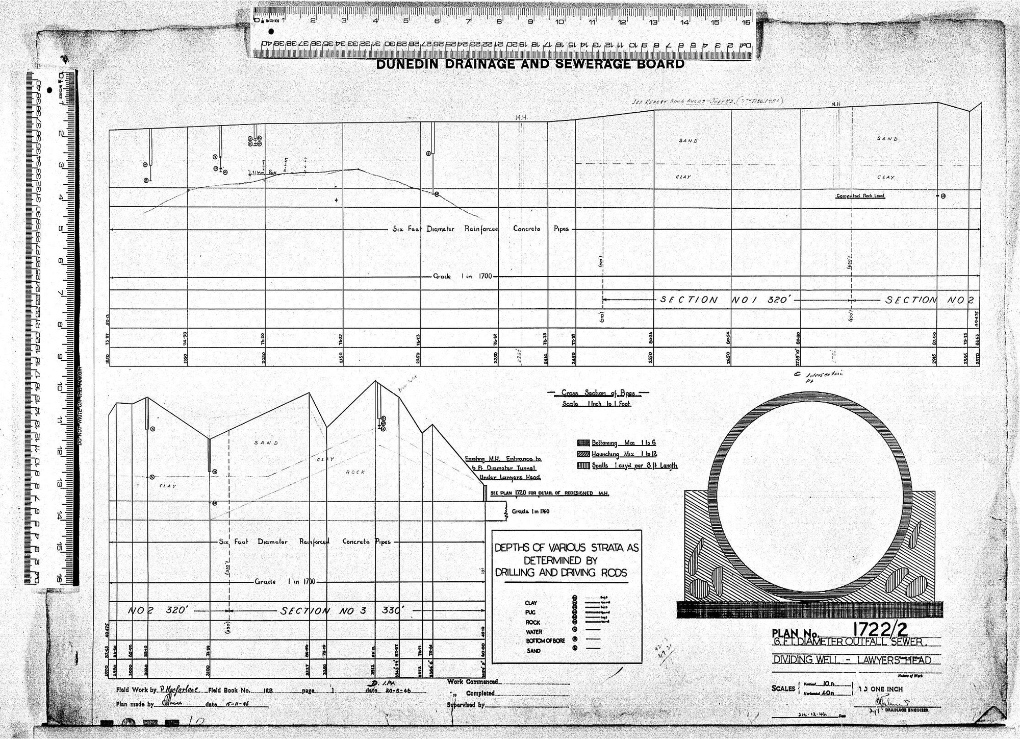 6. F.T DIAMETER OUTFALL SEWER - DIVIDING WELL - LAWYERS HEAD