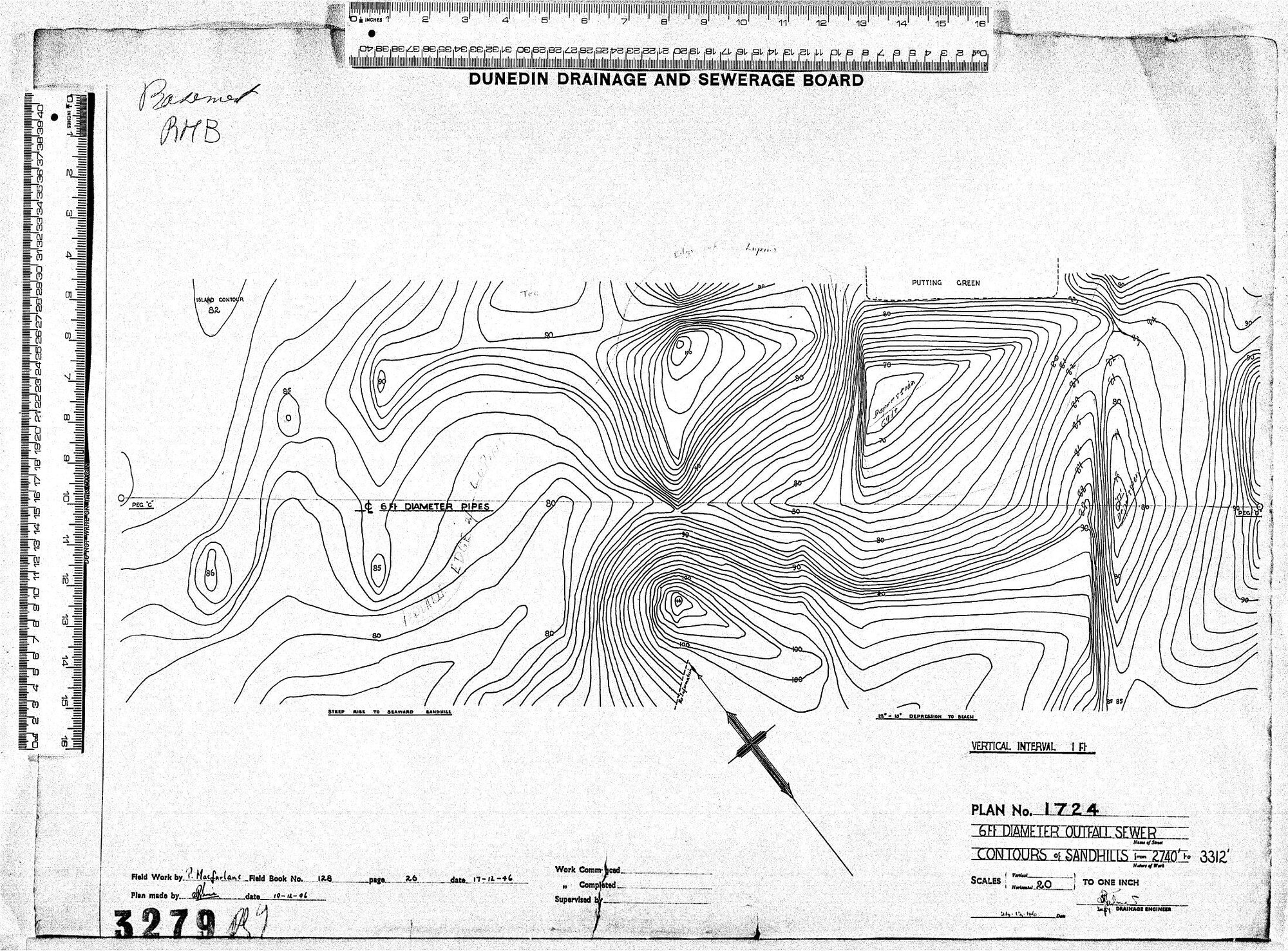 6. F.T DIAMETER OUTFALL SEWER - CONTOURS OF SANDHILLS