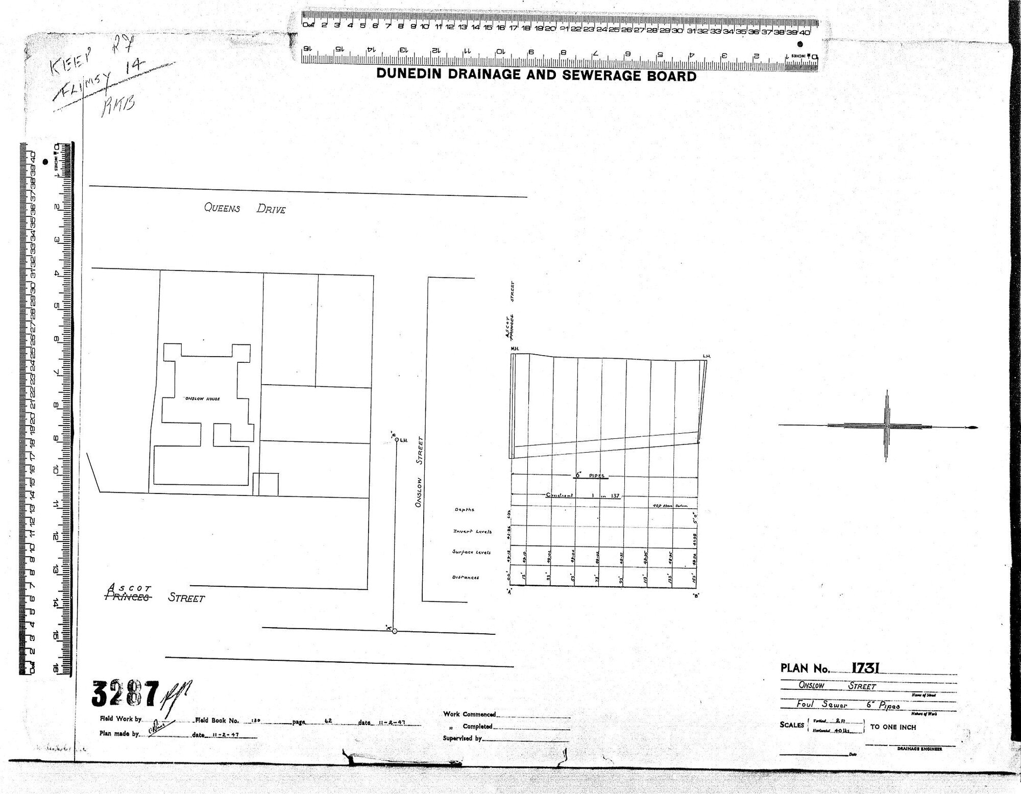 ONSLOW STREET - FOUL SEWER