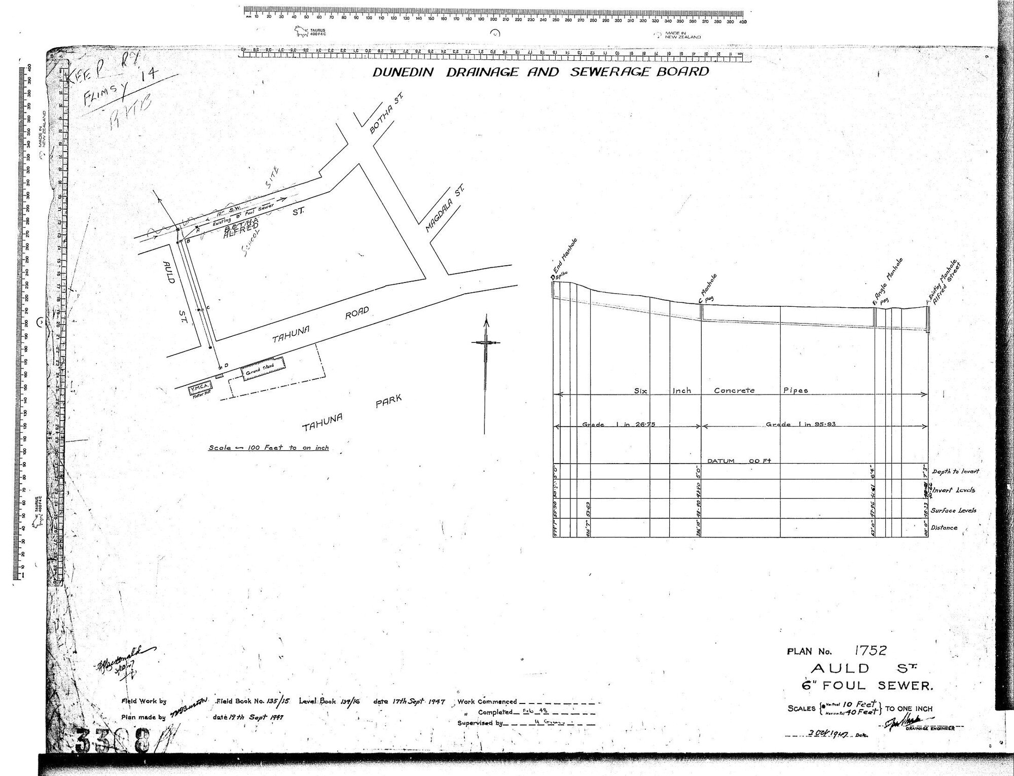 AULD ST 6" FOUL SEWER