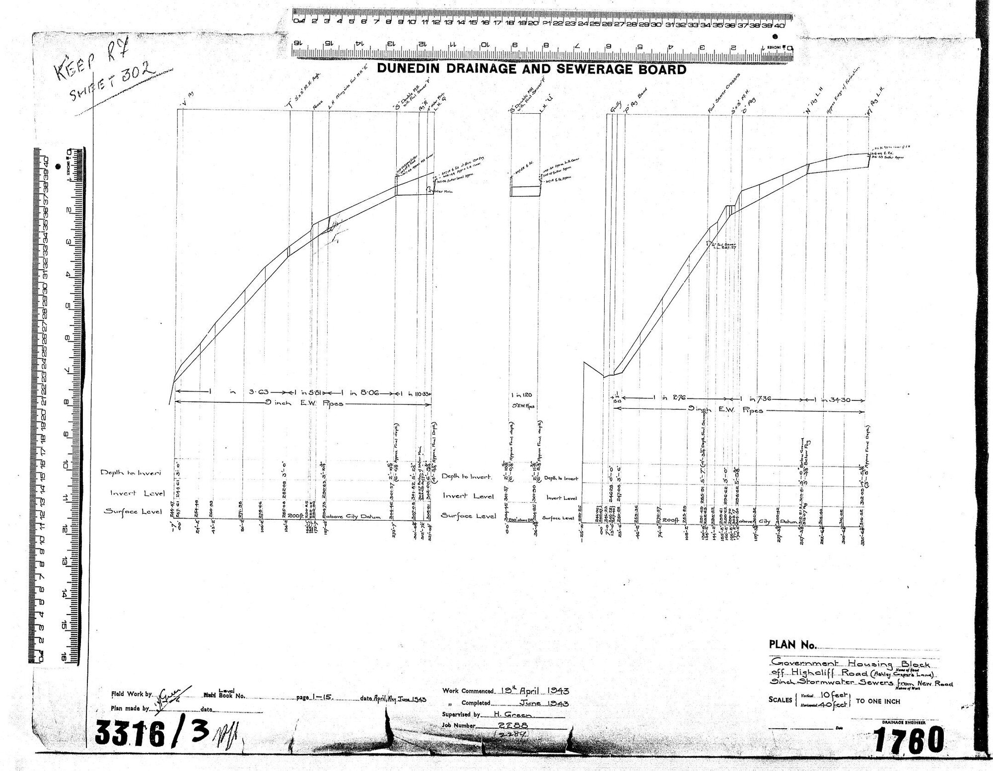 GOVERNMENT HOUSING BLOCK OFF HIGHCLIFF ROAD (ASHLEY  COOPERS LAND) 9 INCH STORMWATER SEWERS FROM NEW ROAD