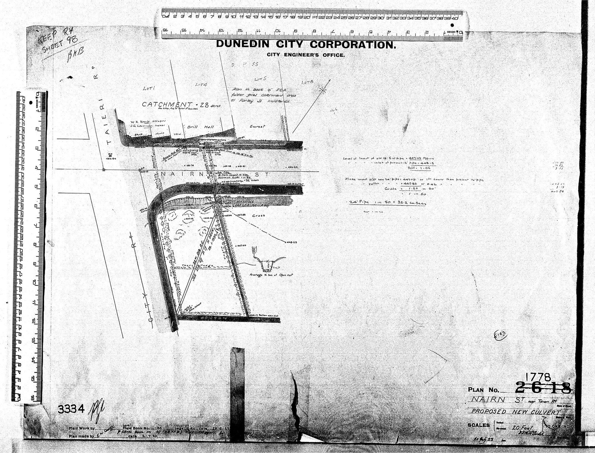 NAIRN ST - PROPOSED NEW CULVERT