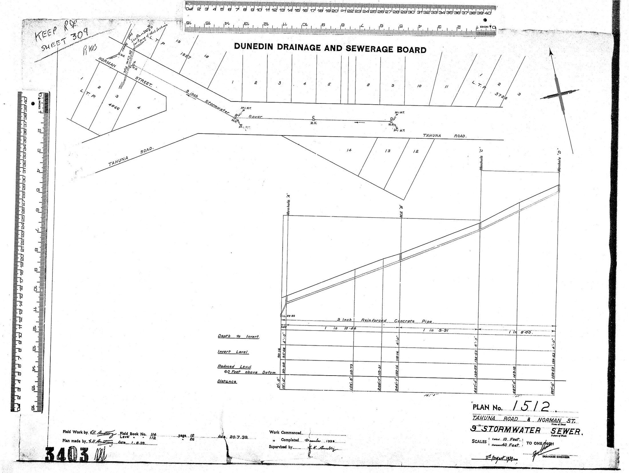 TAHUNA ROAD &amp; NORMAN ST &ndash; 9'' STORMWATER SEWER