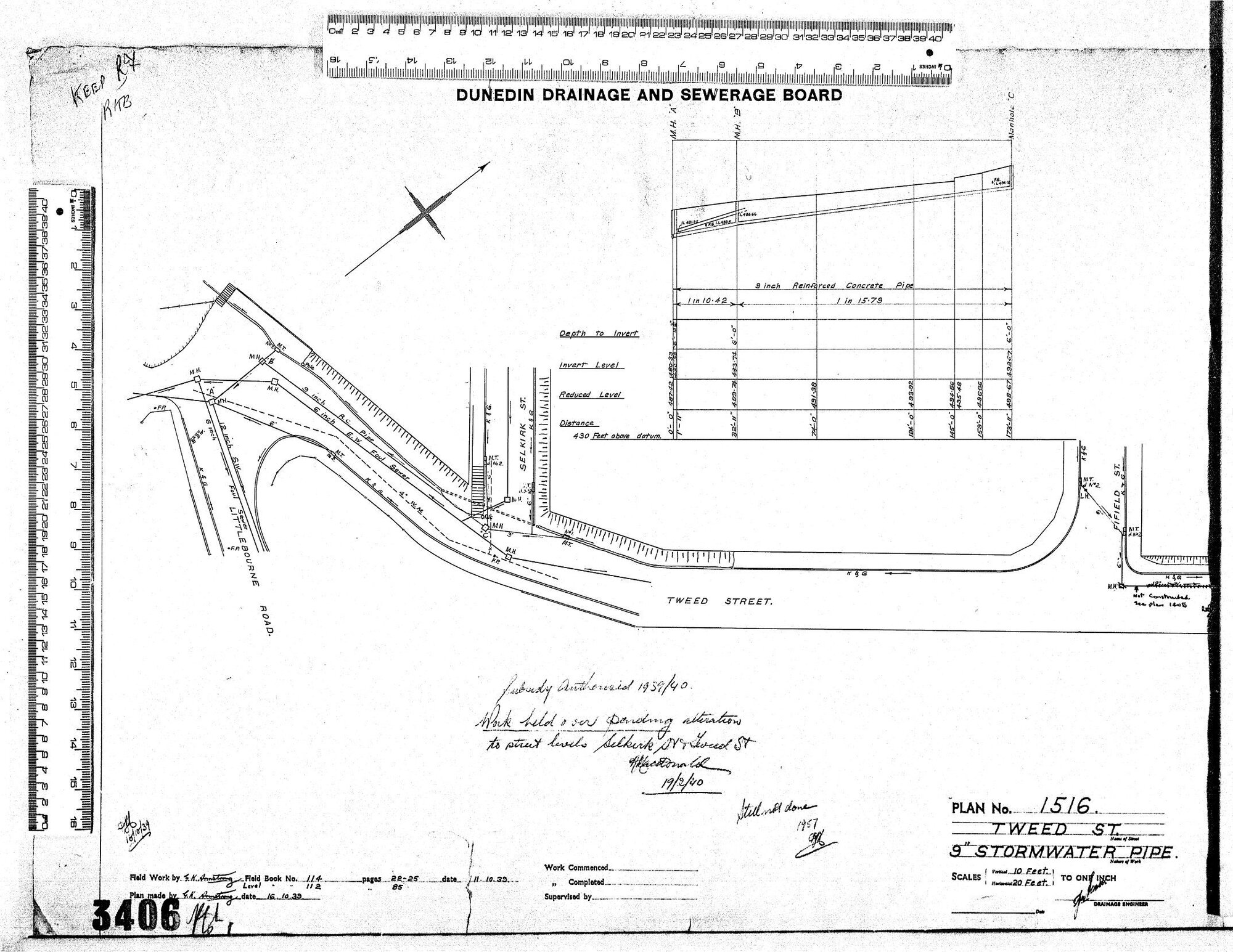 TWEED ST &ndash; 9'' STORMWATER PIPE