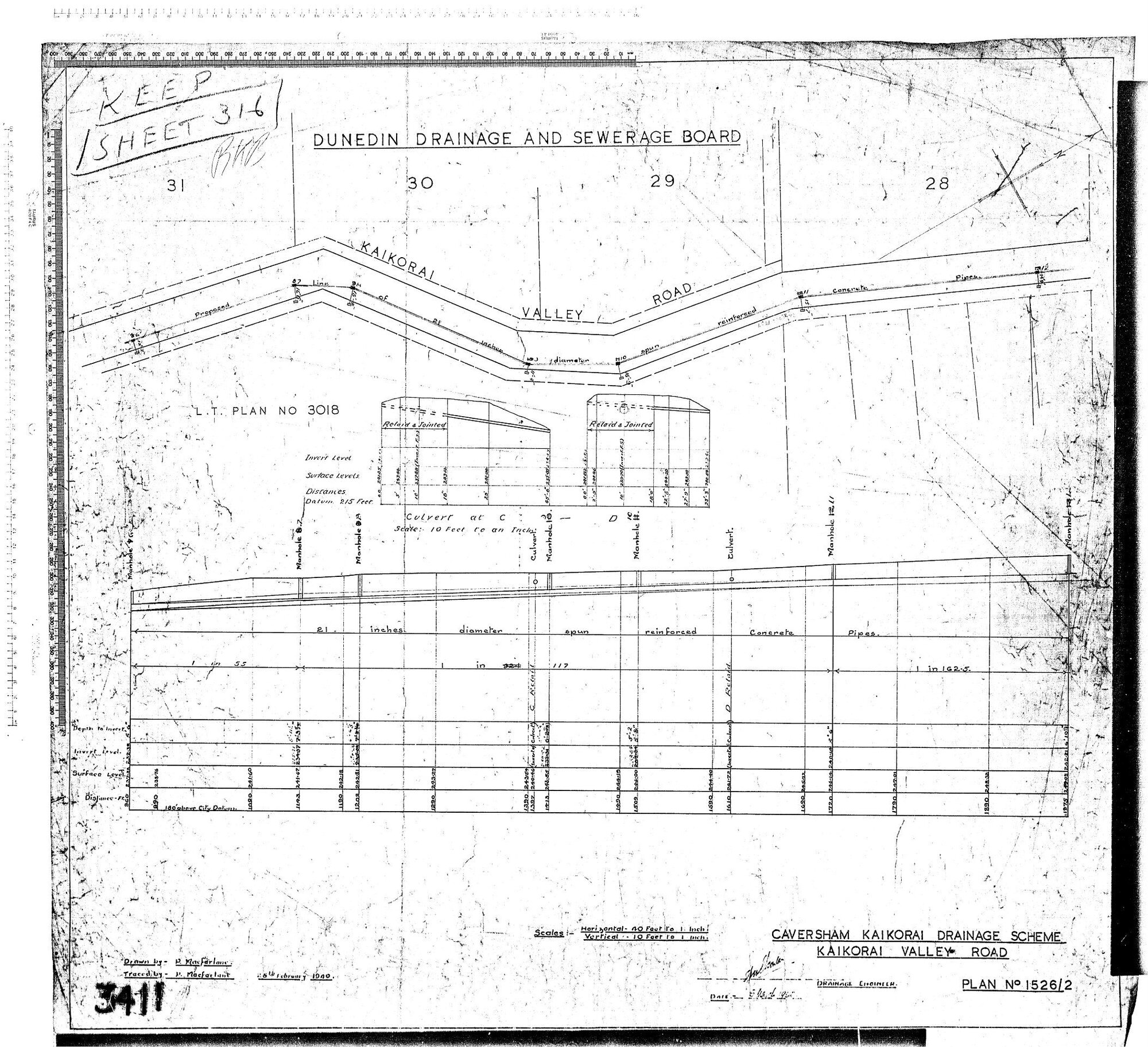 CAVERSHAM &ndash; KAIKORAI DRAINAGE SCHEME &ndash; KAIKORAI VALLEY ROAD