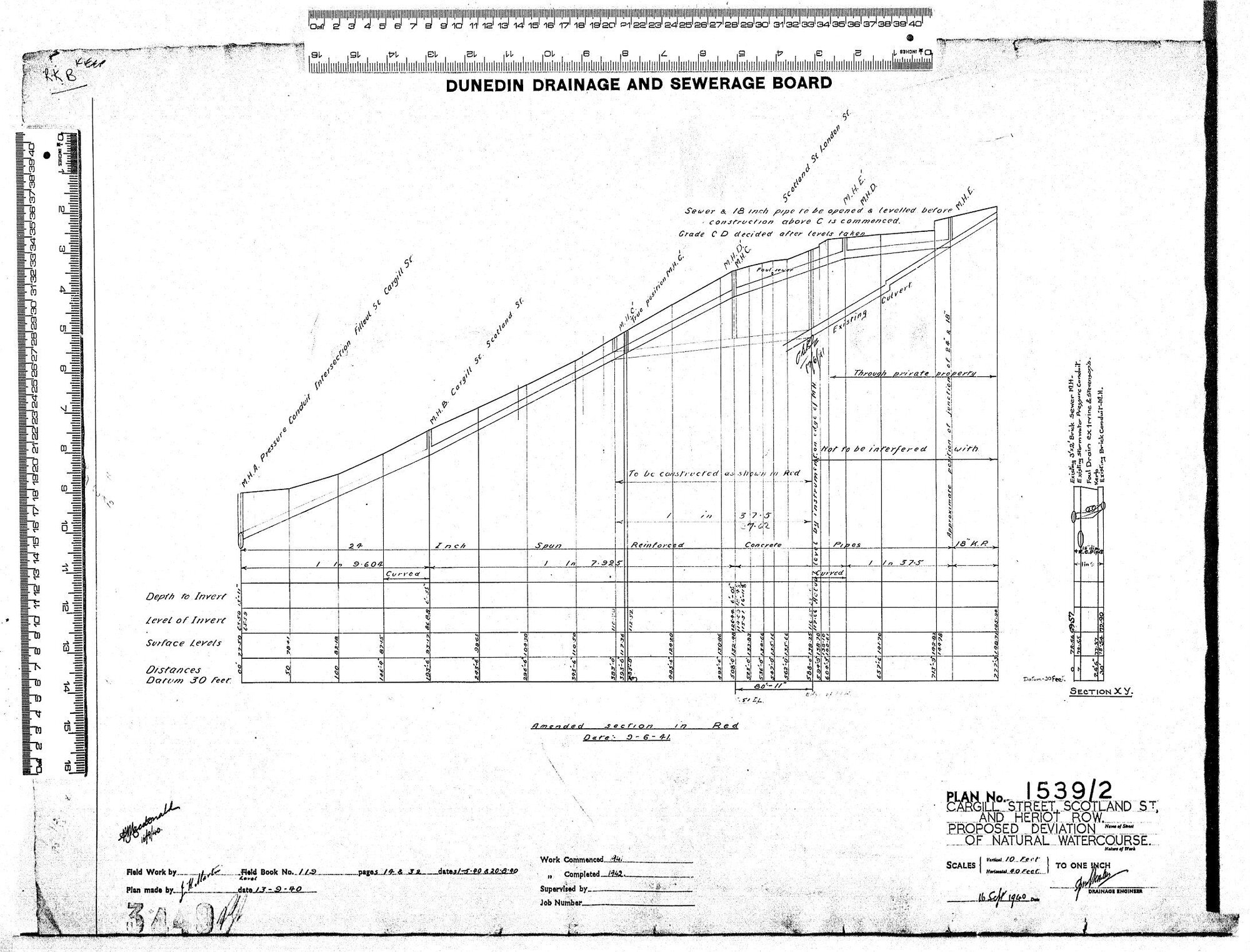 CARGILL STREET, SCOTLAND STREET AND HERIOT ROW &ndash; PROPOSED DEVIATION OF NATURAL WATERCOURSE