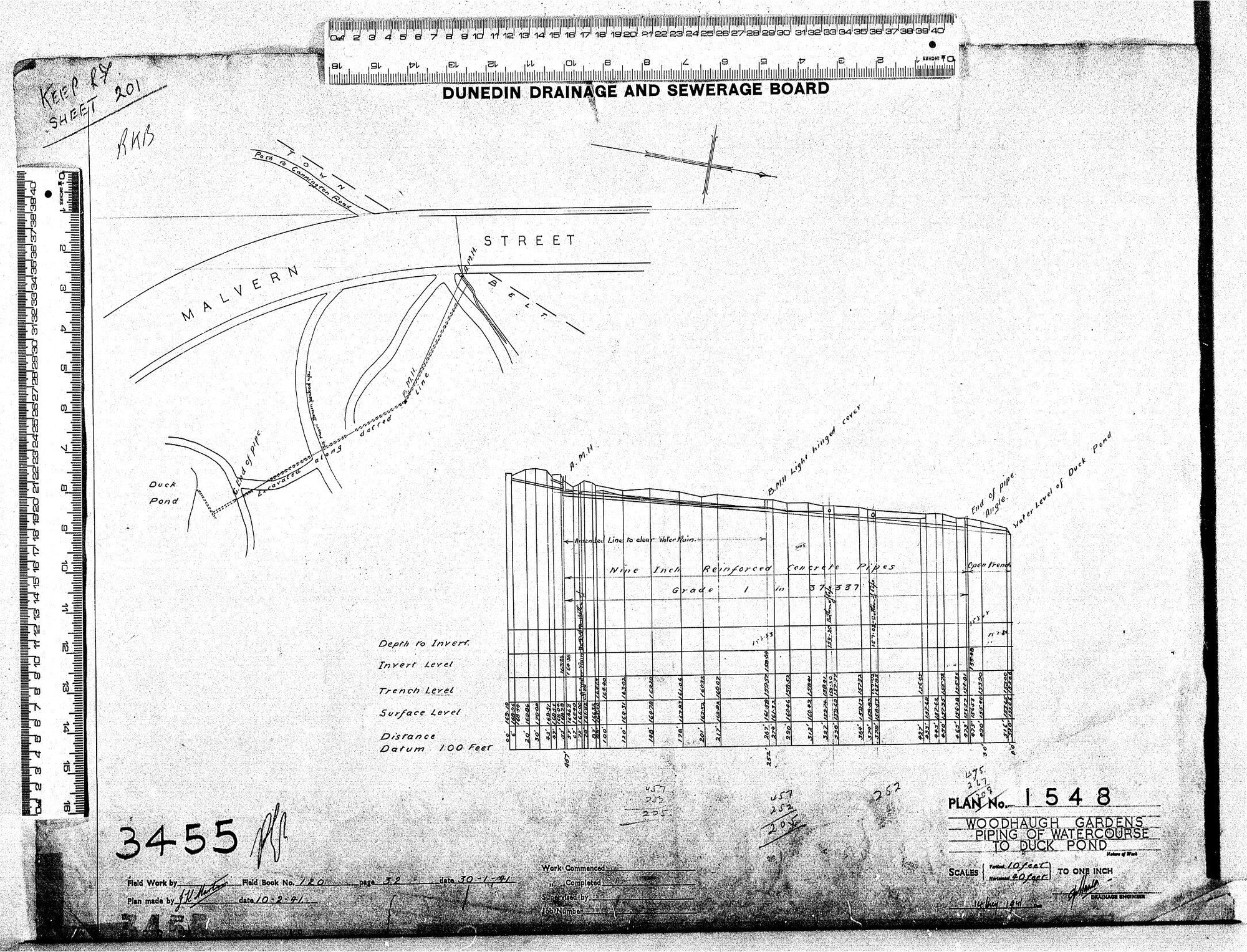 WOODHAUGH GARDENS &ndash; PIPING OF WATERCOURSE TO DUCT POND
