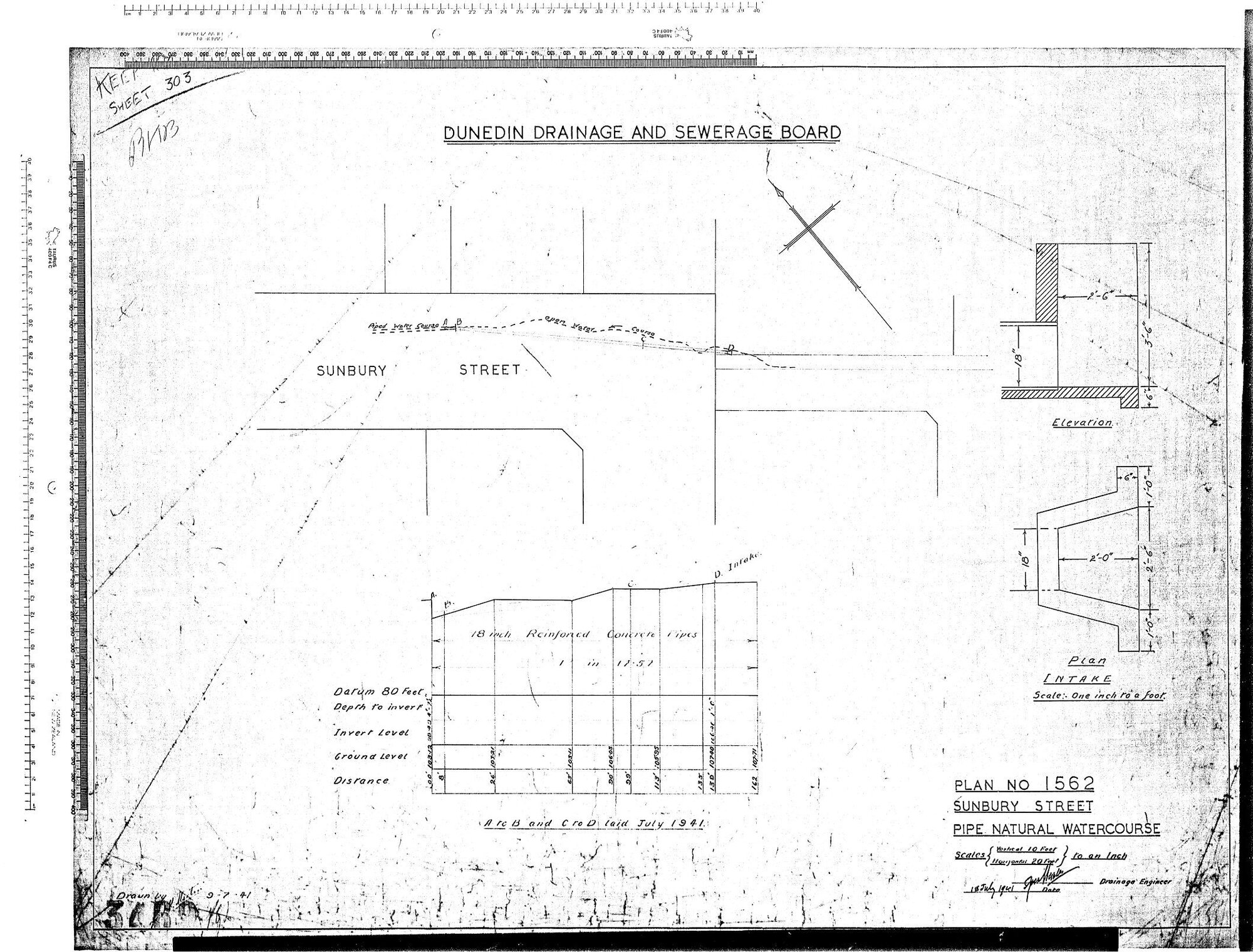 SUNBURY STREET &ndash; PIPE NATURAL WATERCOURSE