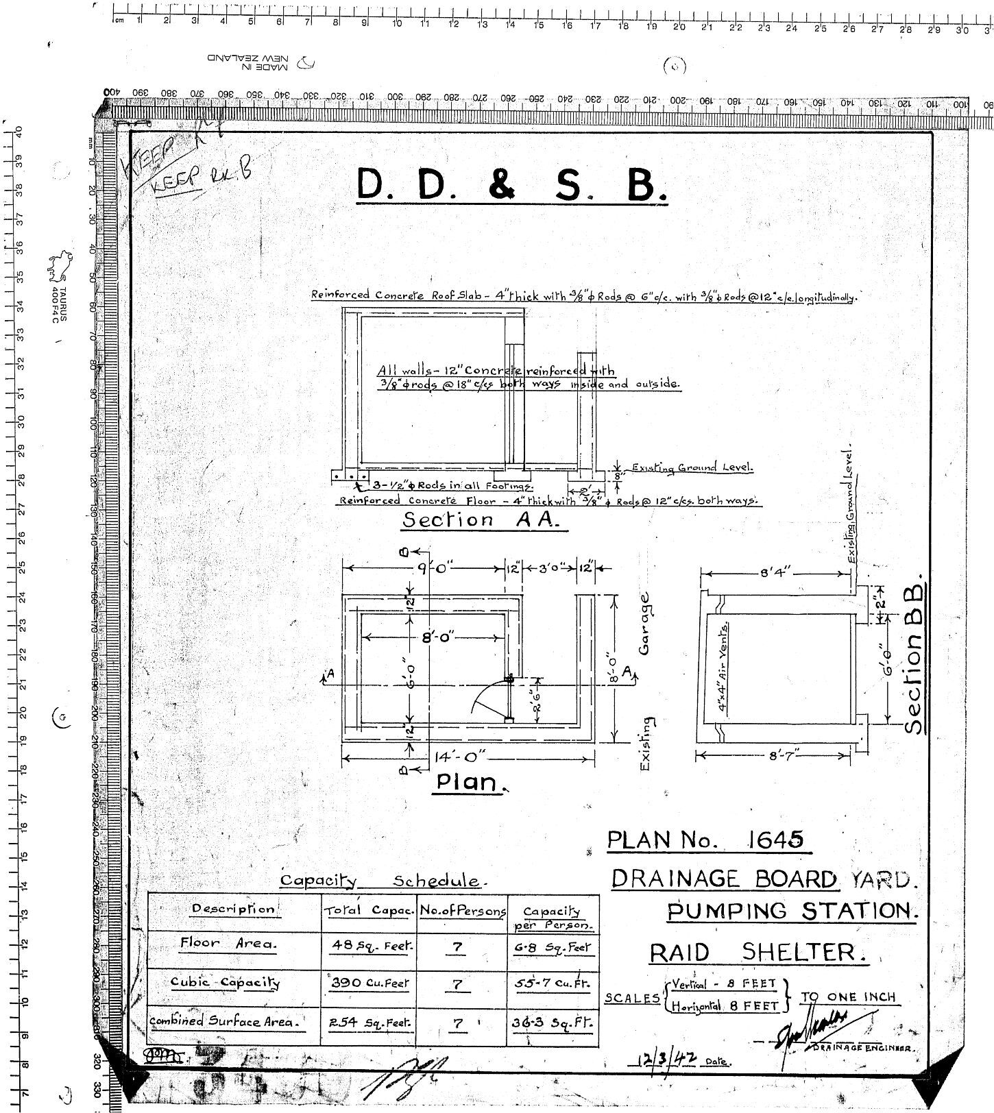 D.D &amp; S.B. - DRAINAGE BOARD YARD. PUMPING STATION. RAID SHELTER.