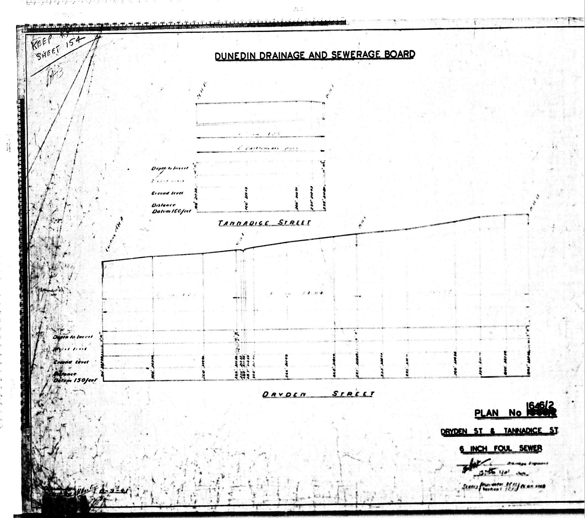 DRYDEN ST. &amp; TANNADICE ST. 6 INCH FOUL SEWER